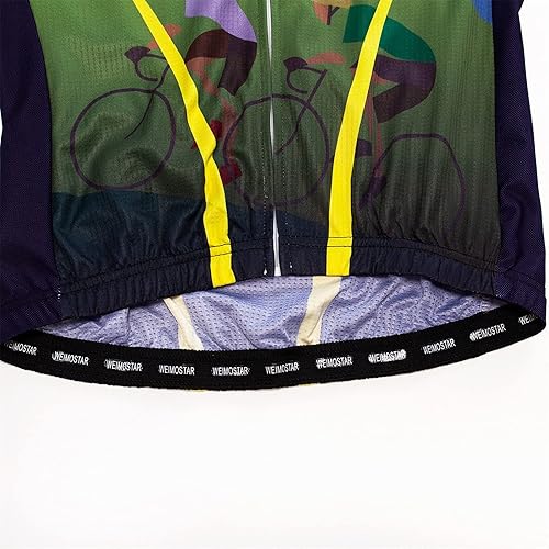 Miniatura 5 de Camisetas de ciclismo para hombre, camisetas de ciclismo de manga corta con cremallera completa