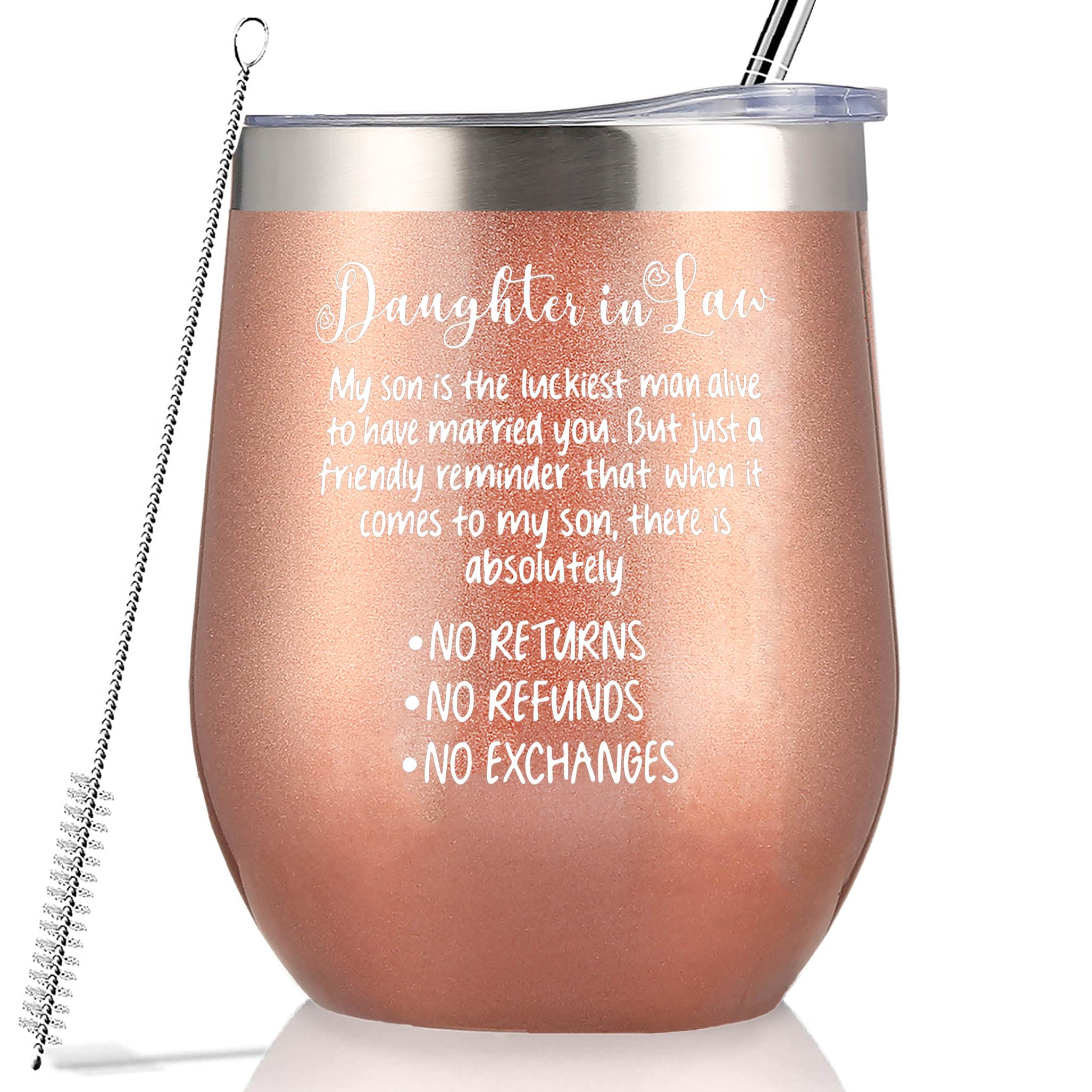 GEANHIL Bride Gift from Mother of the Groom-New Daughter Gifts from Mom in Law-Engagement Wedding Presents for Bride Bridal-12oz Tumbler Coffee Cup