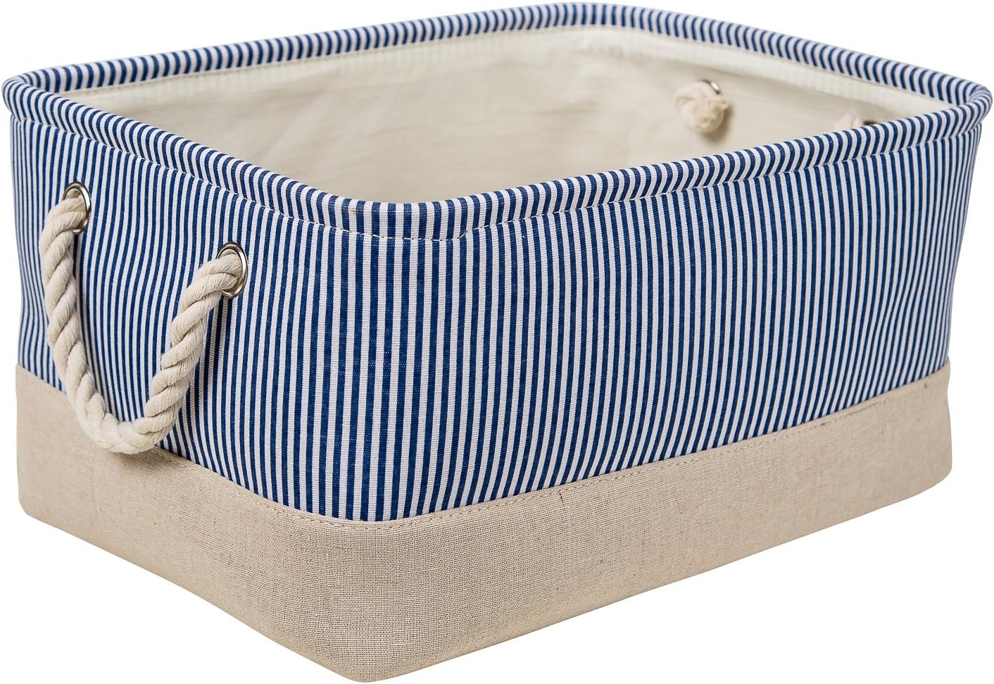 DAE Living Fabric Storage Bins (Set of 2) | Extra Stiff Canvas Fabric | Wire Framed | Fully Lined Interior | Perfect for Clothes, Toys, Shoes, Pet Supplies, Nurseries, Closet and Shelf Storage
