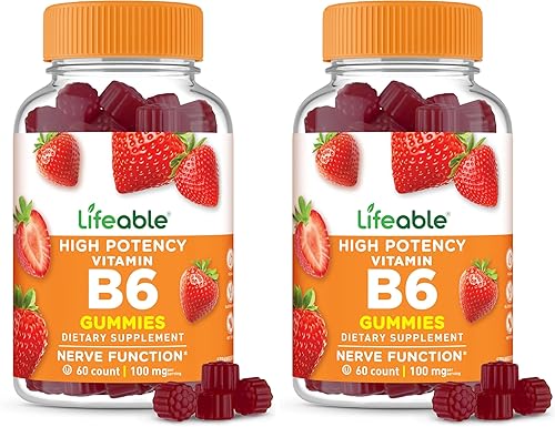 Miniatura 9 de Lifeable Gomitas de Vitamina B6 100mg Suplemento de VIT B6 de Gran Sabor Vitaminas B6 Veganas para Apoyo del Sistema Nervioso Vitamina B 6