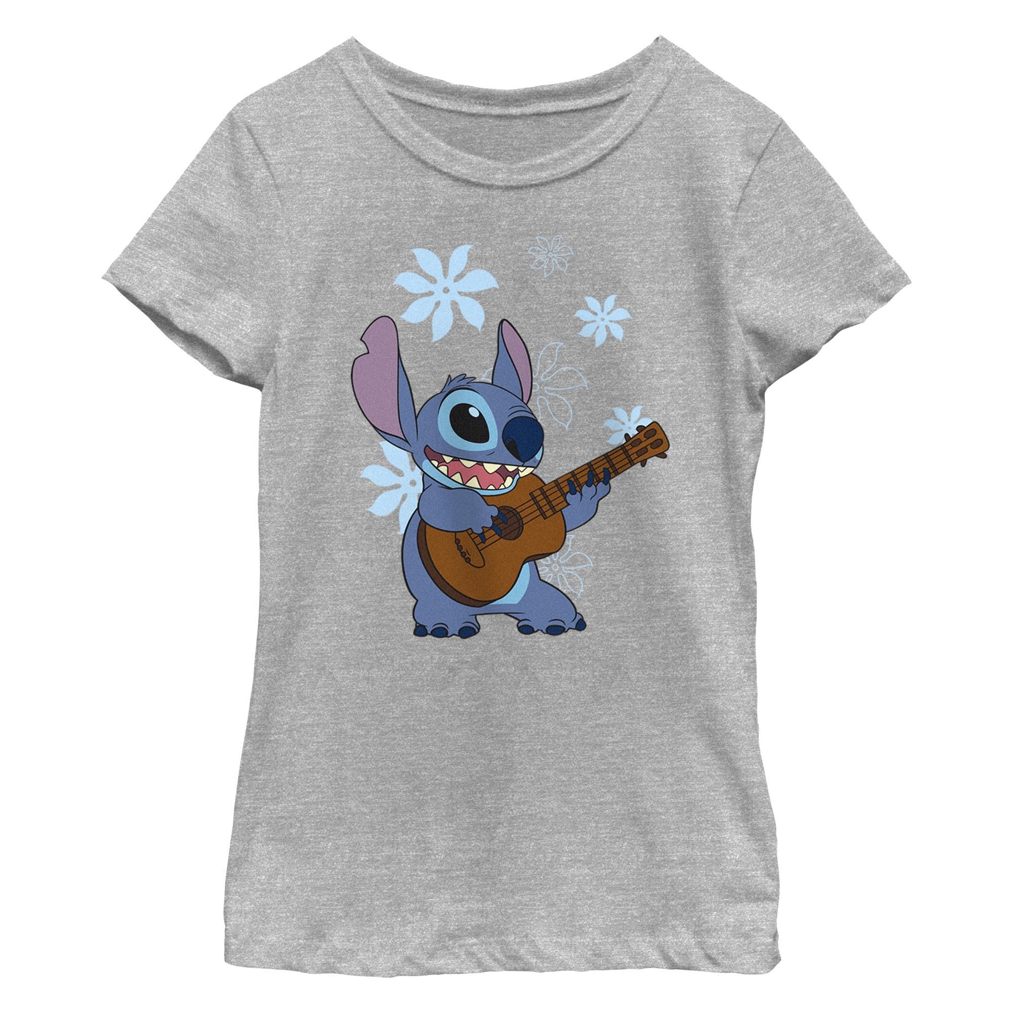 Girl's Lilo &amp; Stitch Floral Ukulele Dance T-Shirt