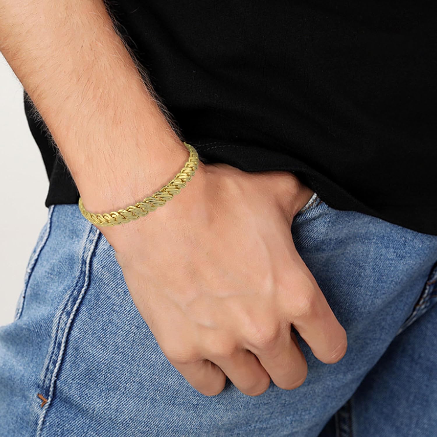 14K Gold Rope & Braided Bracelets for Women - Dainty Gold Chain Jewelry, Elegant Bracelets for Men & Women, Available 7.3MM in Sizes 7 to 9 Inches