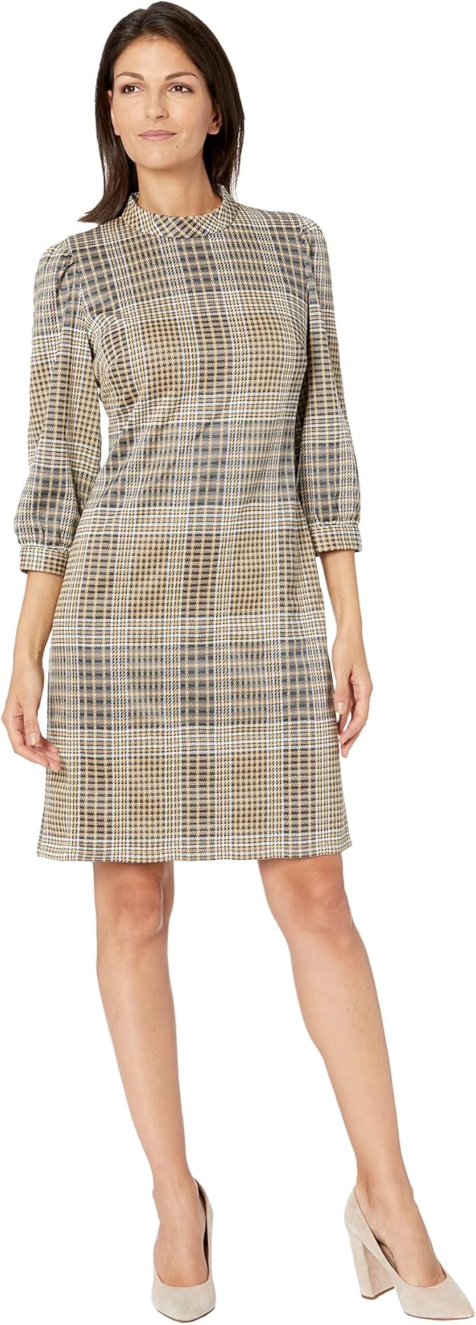 houndstooth shift dress