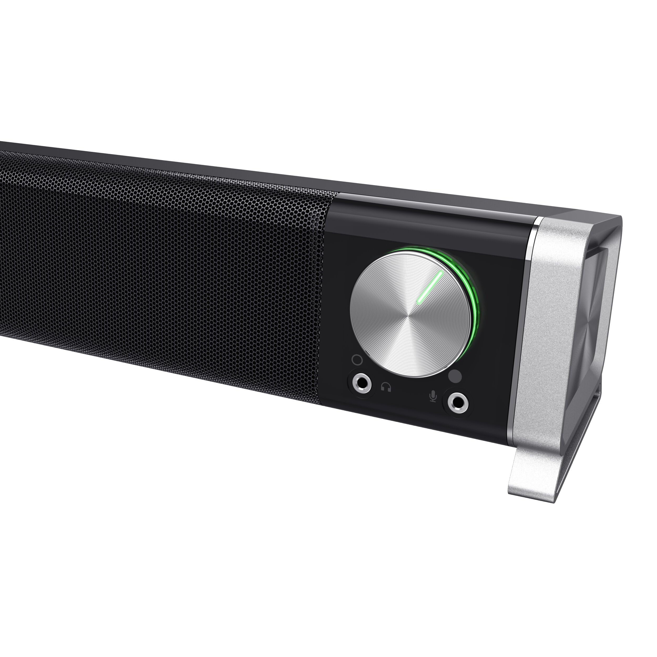 Trust Asto Soundbar 12 W Spitzenleistung (6 W RMS), PC Lautsprecher, USB Betrieb, 3,5 mm AUX Anschluss, Stereo Soundsystem, Computer Boxen für PC, Laptop, Monitor, TV, Musik, Audio - Schwarz