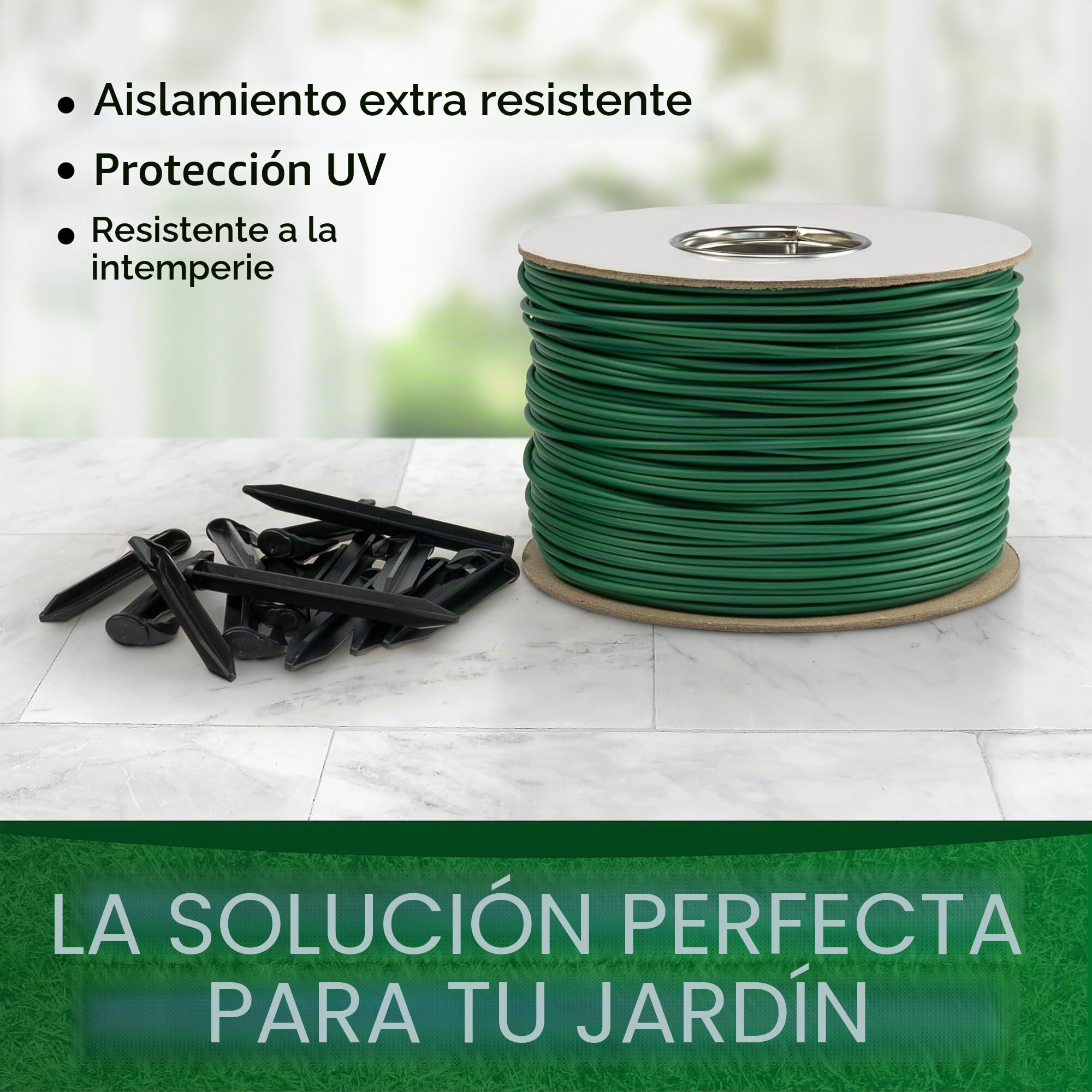Genisys Cable limitador de Cable para Robot cortacésped Compatible con el Robot cortacésped Gardena Sileno - HQ - Modelo Mejorado 2023 - en el Carrete de Cable - Ø2,7 mm, Longitud:250m