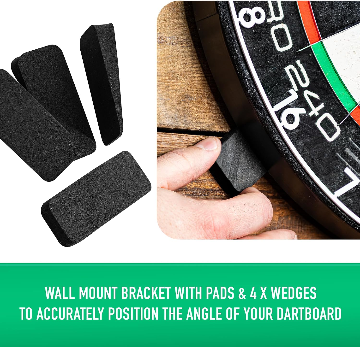 Harrows Dart Board Setup Kit - Complete Set with Dart Board Bracket, Dartboard Wedges, Dartboard Level Measure, Oche Tape Measure, the ONLY Full kit for Optimized Darts Setup for Professional