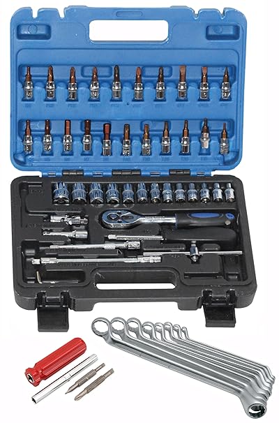 Digital Craft Hand Tool Kit Car Ratchet Wrench Assembly Tool Household Repair Tools Automotive Set 46PC Socket Set,8Pc Ring Spanner Set,4 In 1 Screw Driver,