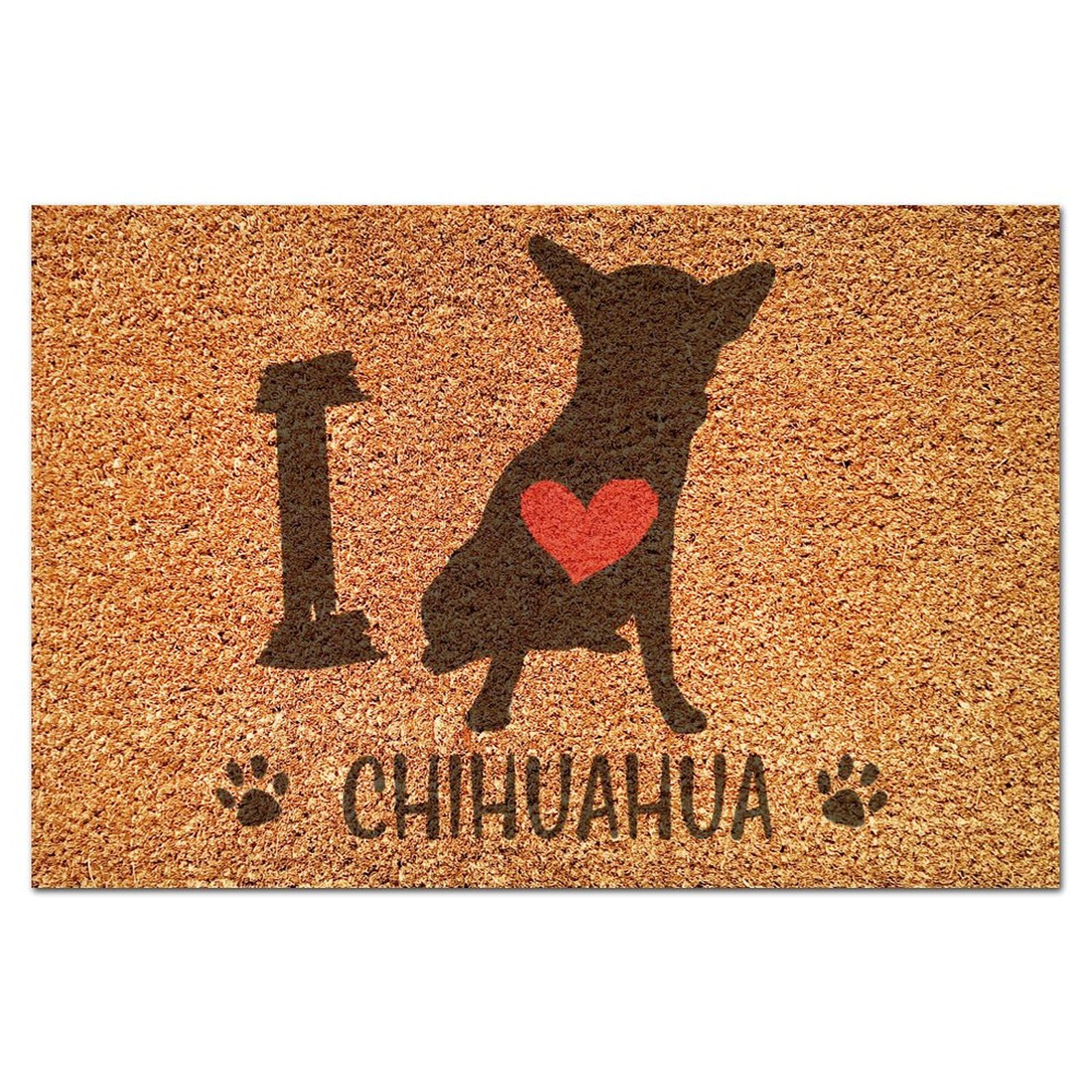 Paillasson en fibre de coco amusant idée cadeau maison pour fan de Chihuahua