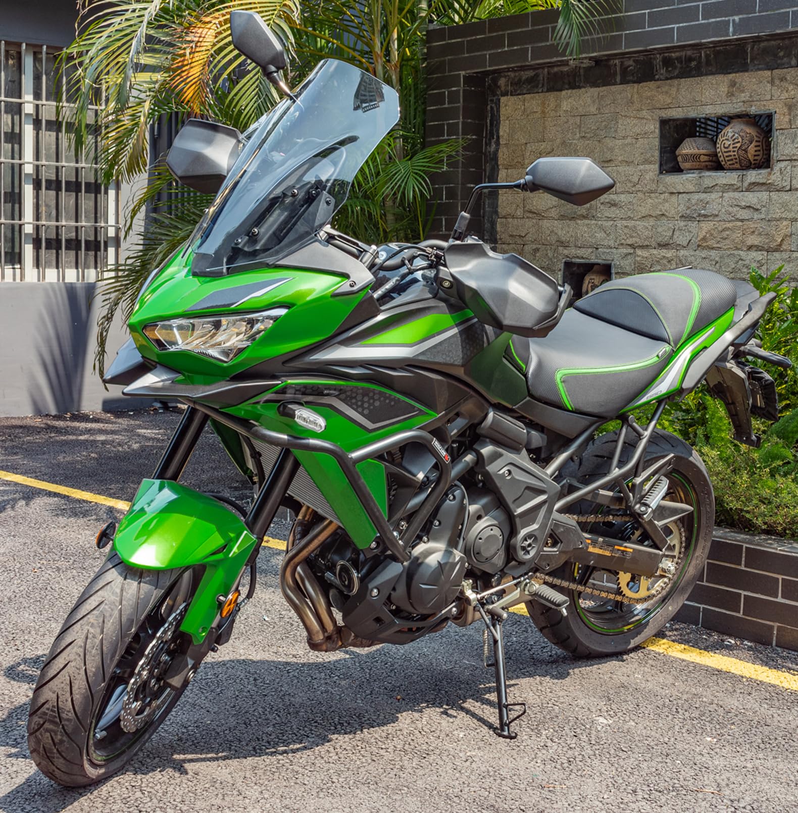 Parabrezza Cupolino per moto Versys 650 LT ABS 2022-2024 2025 2026 KLE650 Protezione dal vento Deflettore antivento, fumo chiaro