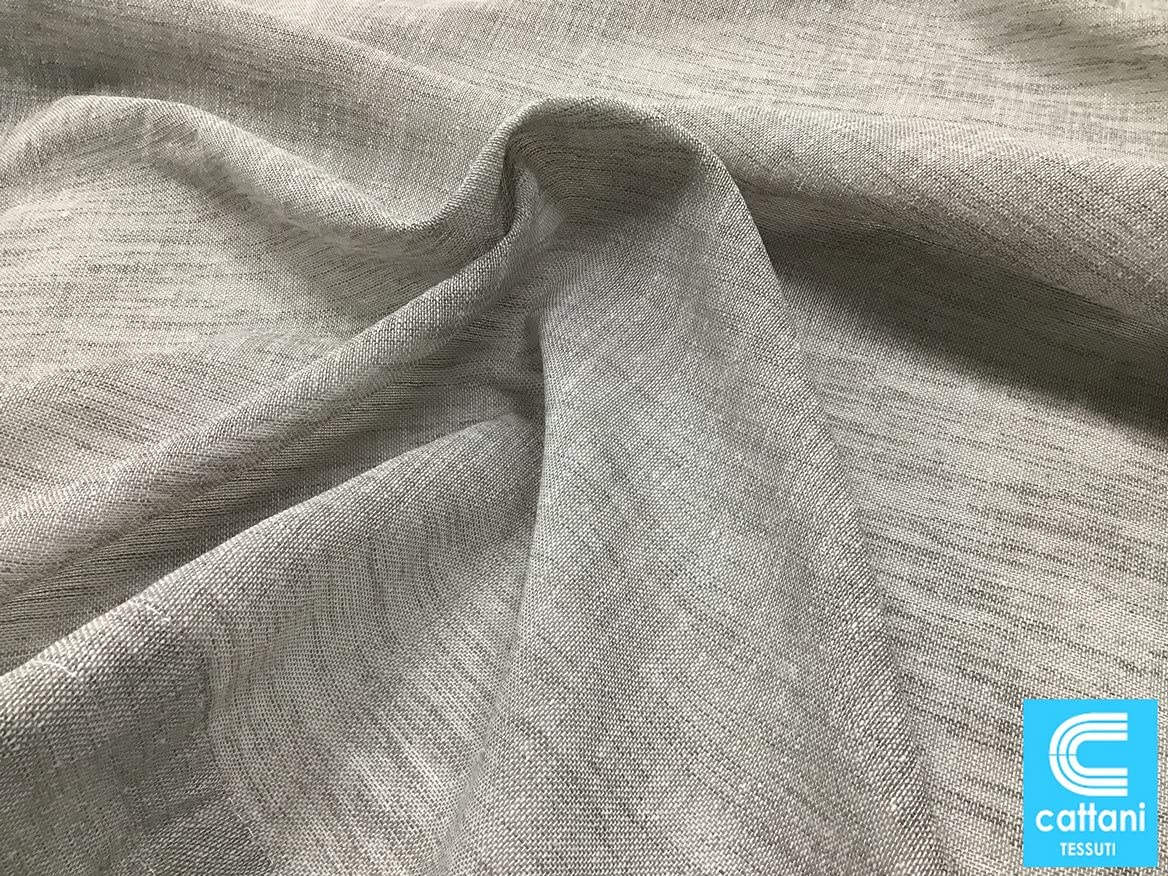 Coppia Tendine a pannello tende a vetro per finestra e porta su misura – larghezza 35-45-50-55-60-65-70-80-90 bianco-lino-corda-grigio effetto lino art.marica (grigio 65x135 cm)