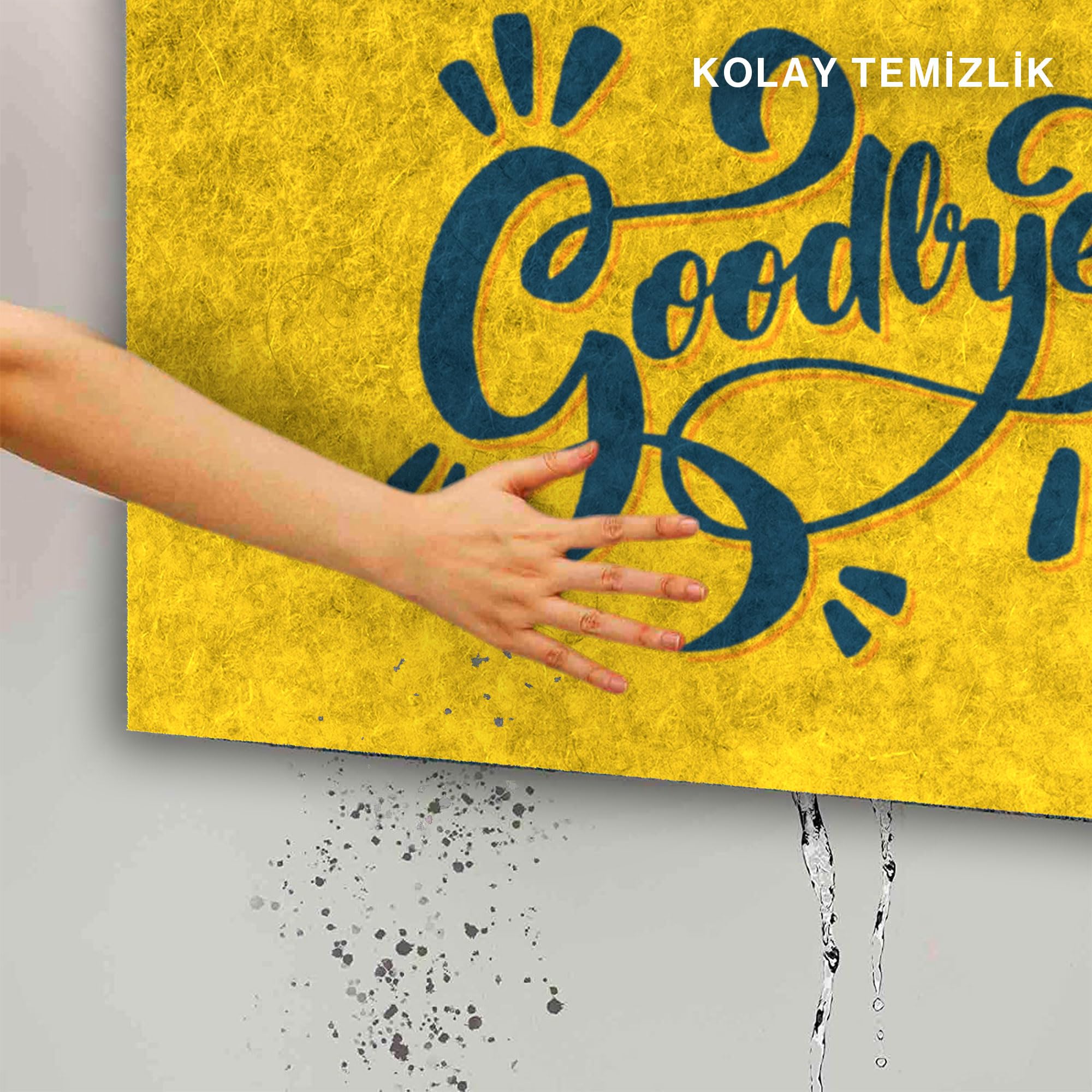 MONNHEIN Kapı Önü Paspası - Modern ve Şık Kapı Paspası | Ev, Ofis ve Dış Mekân Kullanımı İçin (Goodbye Sunshine)