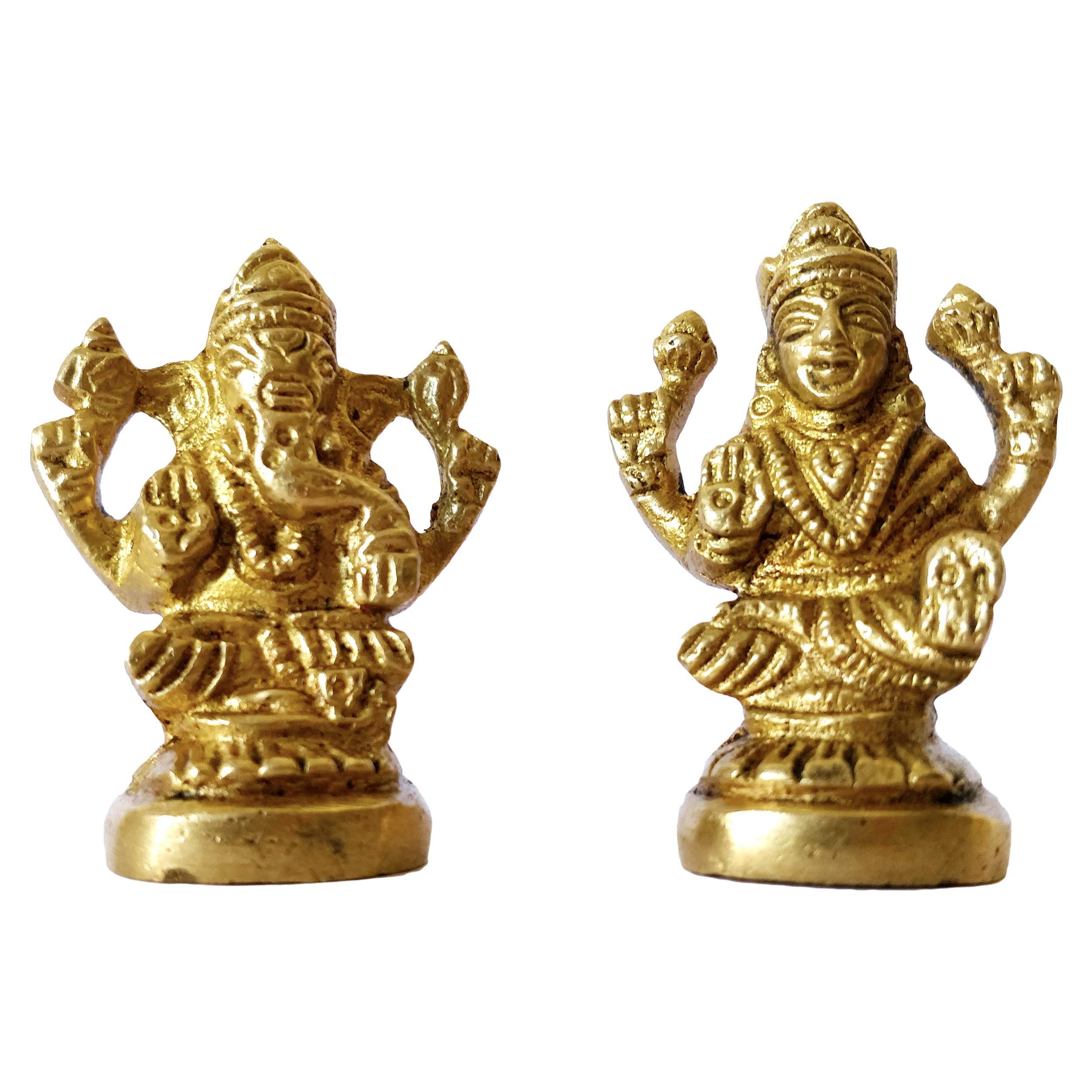 GURUJEE GURU JEE Brass Murti Ganesh Laxmi Statue Idol for Gift Pooja Mandir Temple Home Decor