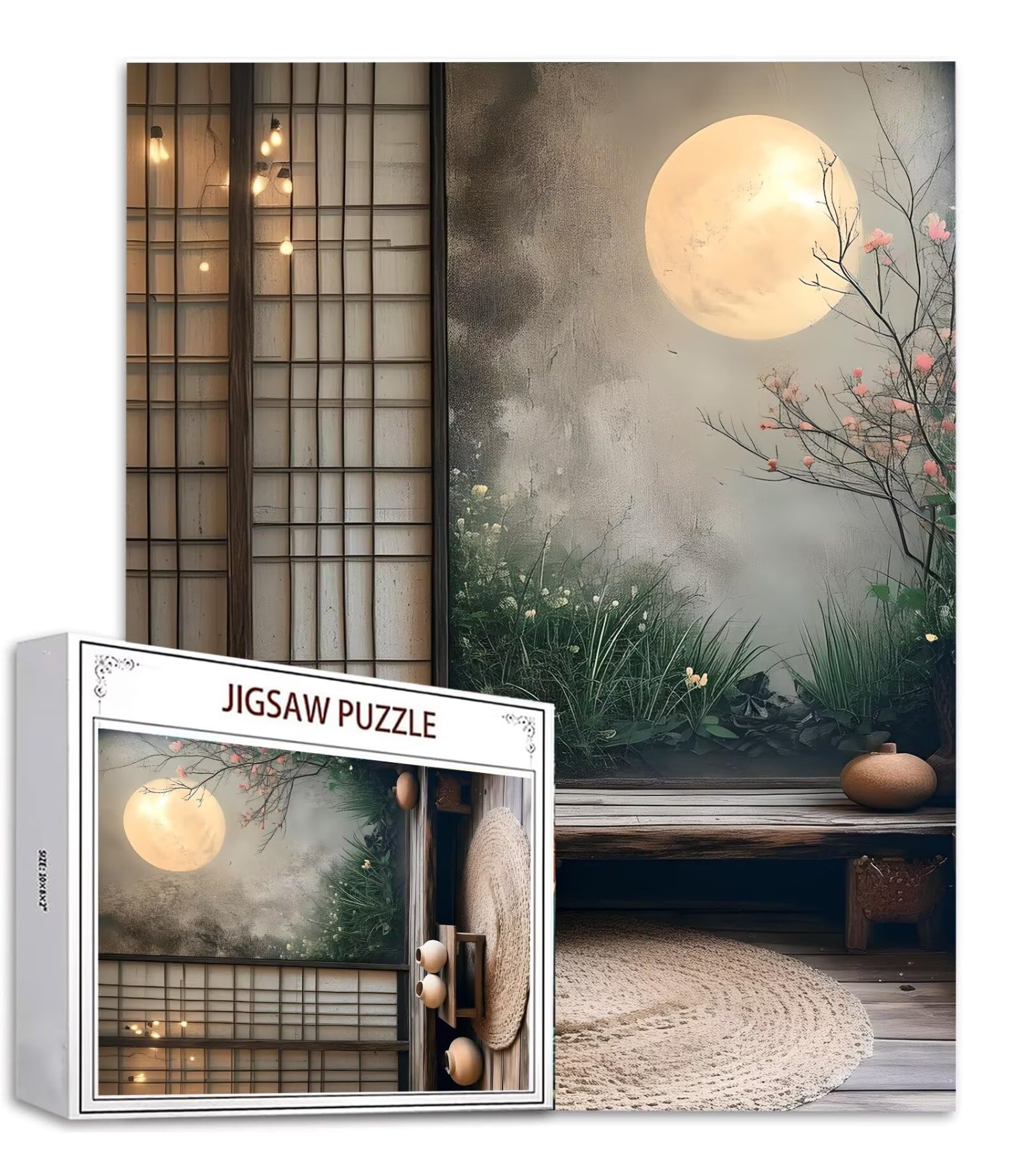 Puzzle Księżyc Puzzle 1500 Sztuk Sceny Puzzle Dorośli Kawałek Drewna Gry, Rodzinna Rozrywka Puzzle Jigsaw dla 14 lat, Zestaw Do Dekoracji Domu Prezenty S-982