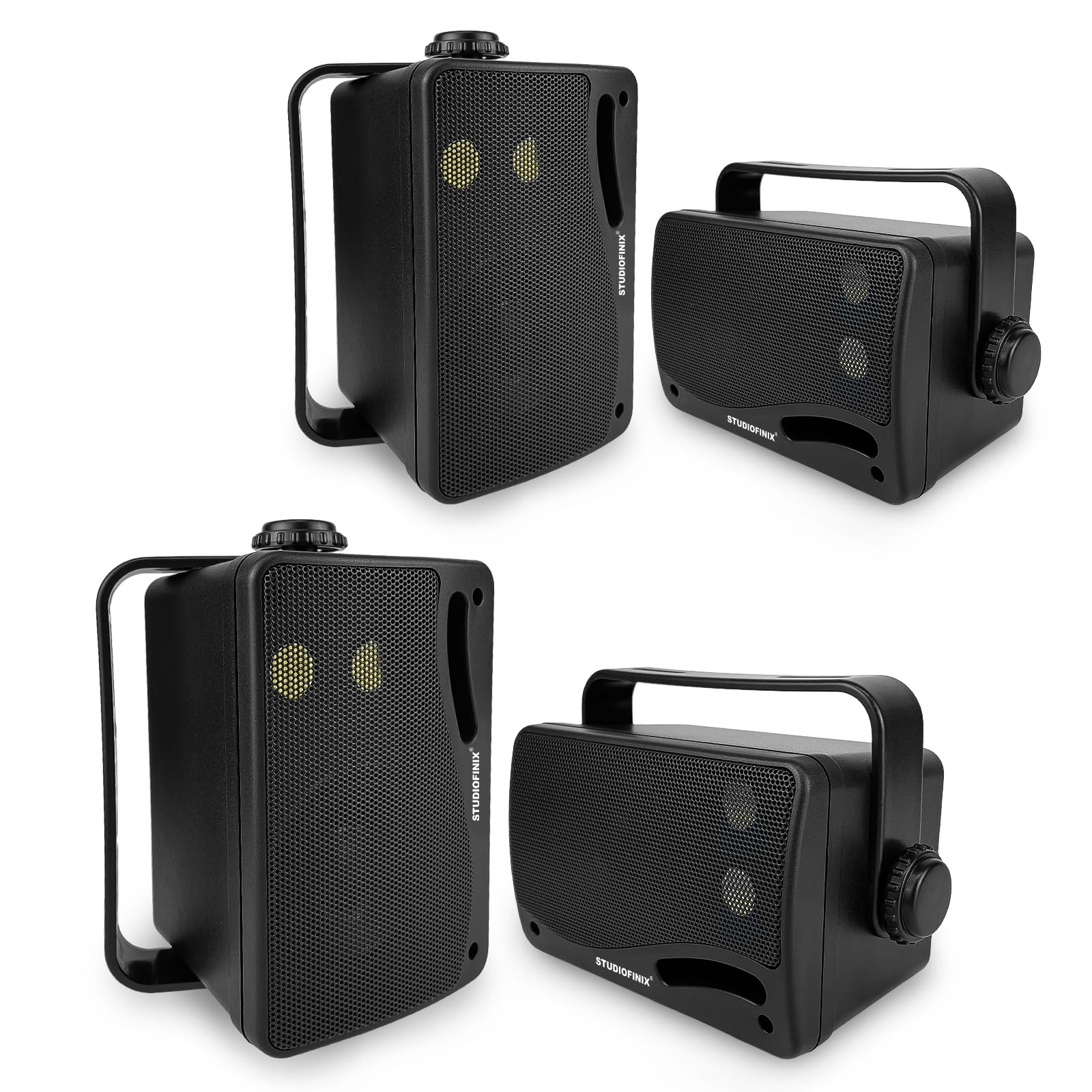 STUDIOFINIX 400W Waterproof Bluetooth Outdoor Speakers (2 Pairs)