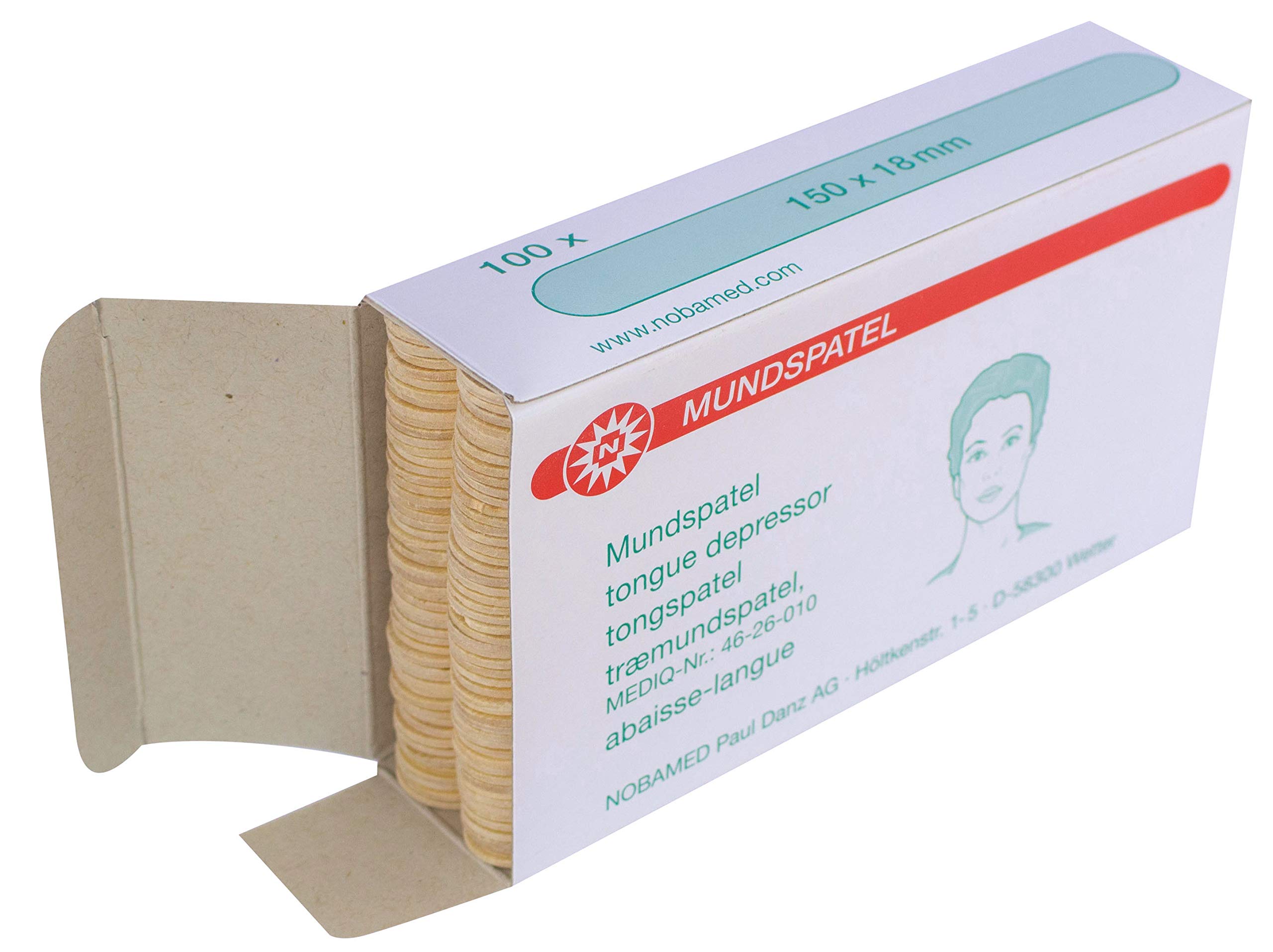 Noba Verbandmittel 1000 Spatule en Bois Différentes Tailles - Groß: 150mm x 18mm