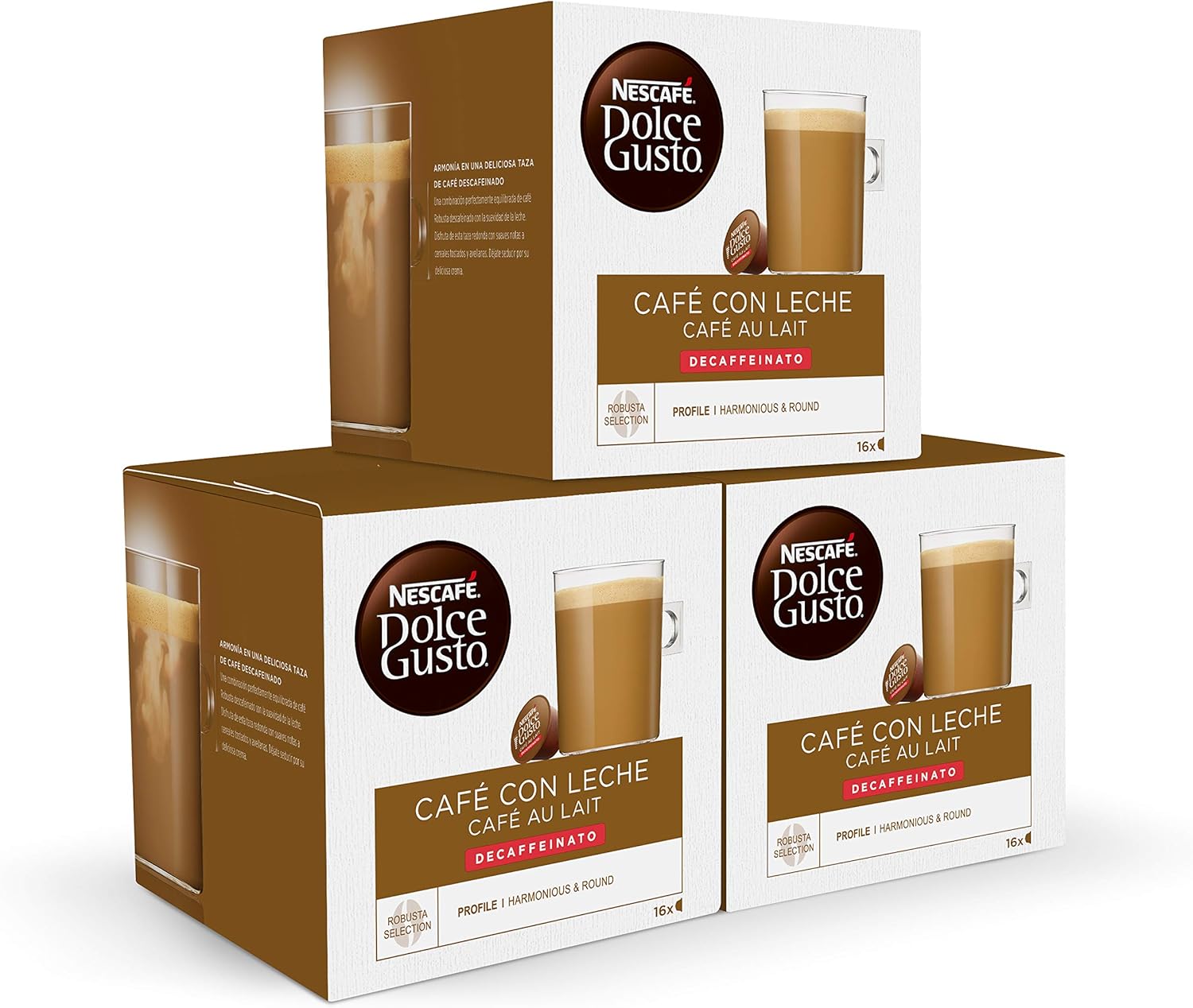 Nescafé Dolce Gusto Café con Leche Descafeinado, 3 x 16 Cápsulas :  Amazon.es: Alimentación y bebidas