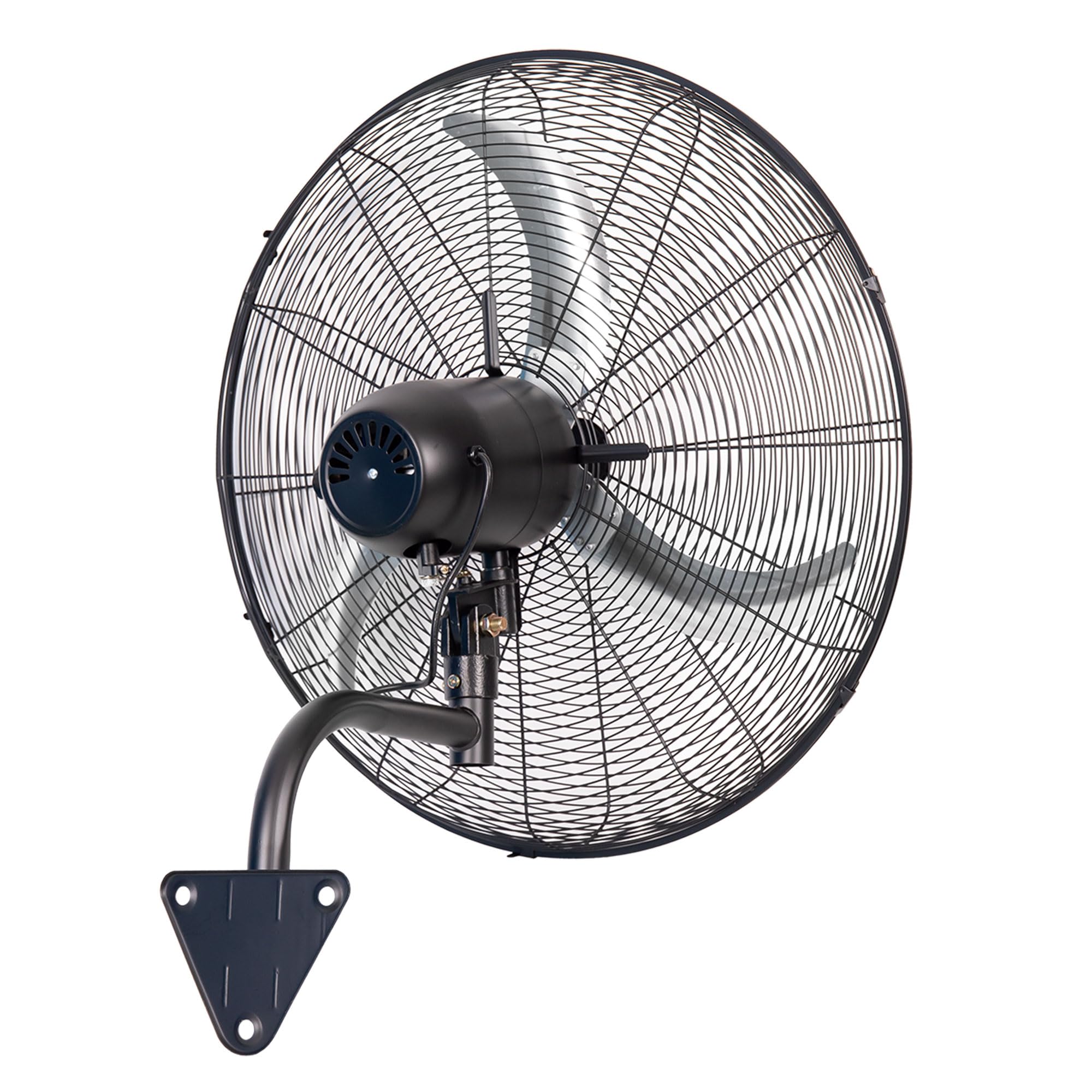 Cofan Ventilador de Pared Industrial con 3 Velocidades Ø75 cm, Motor Potente 240 W, Oscilante, 3 Aspas de Aluminio de Alto Rendimiento, Color Negro