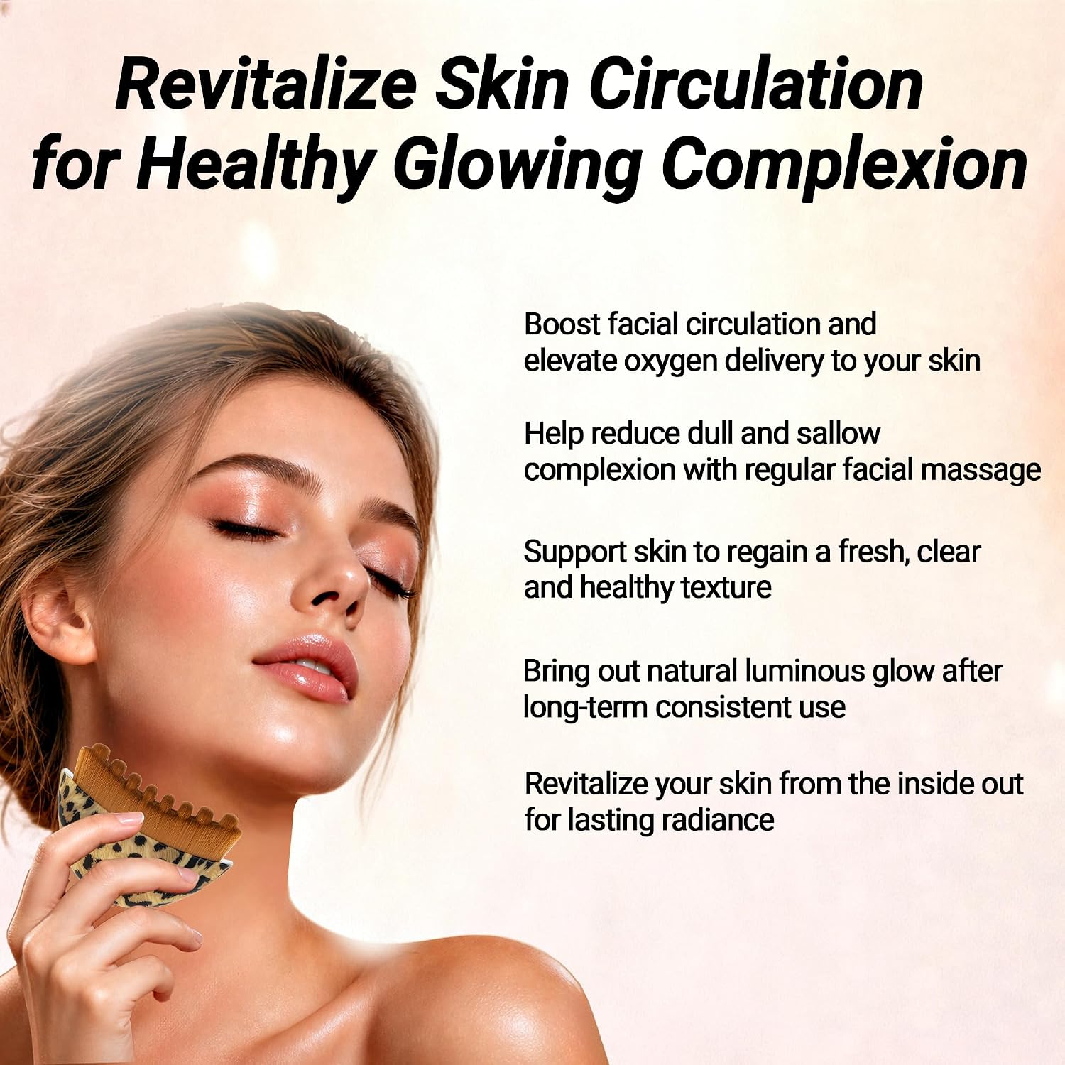 Lymphatic Contour Face Brush, Super Soft Lymphatic Drainage Brush, Face Sculpting Tool for Reducing Puffiness, Relieving Fatigue, Boosting Skin Firmness, for All Skin Types（1PCS） image 3