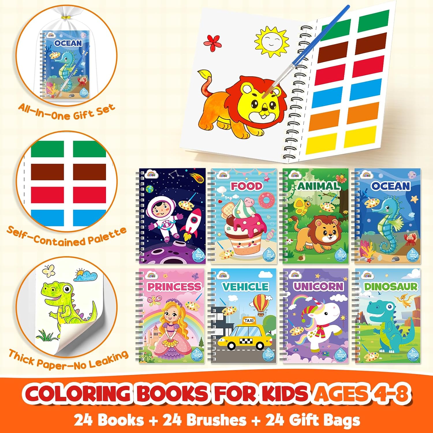 Zmlm 24 Coloring Books Birthday Party