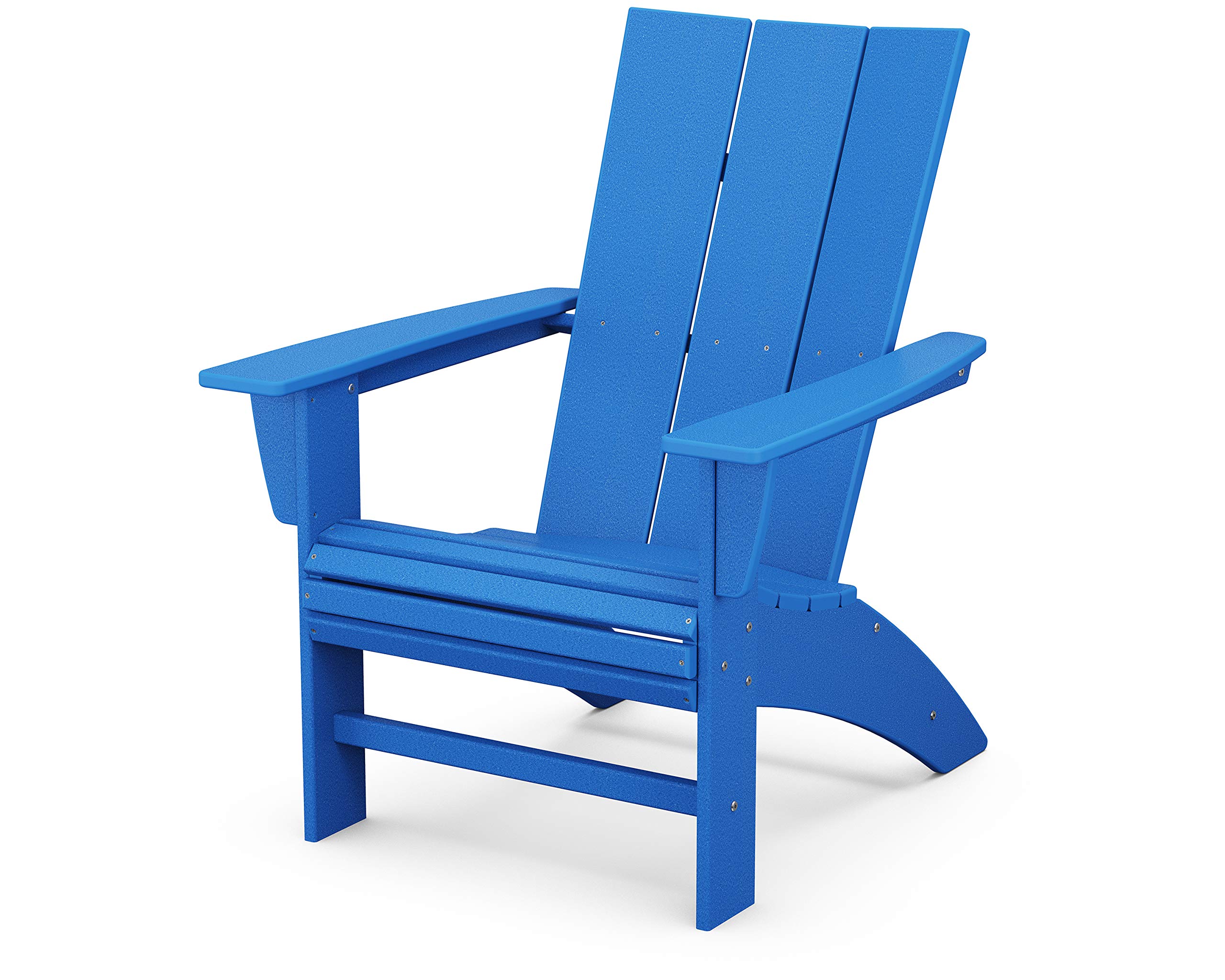 POLYWOOD Modern Curveback Adirondack Chair - All Weather Adirondack Chairs, Lounge Outdoor Chairs, Adirondack Chair Wood Look, Durable Plastic