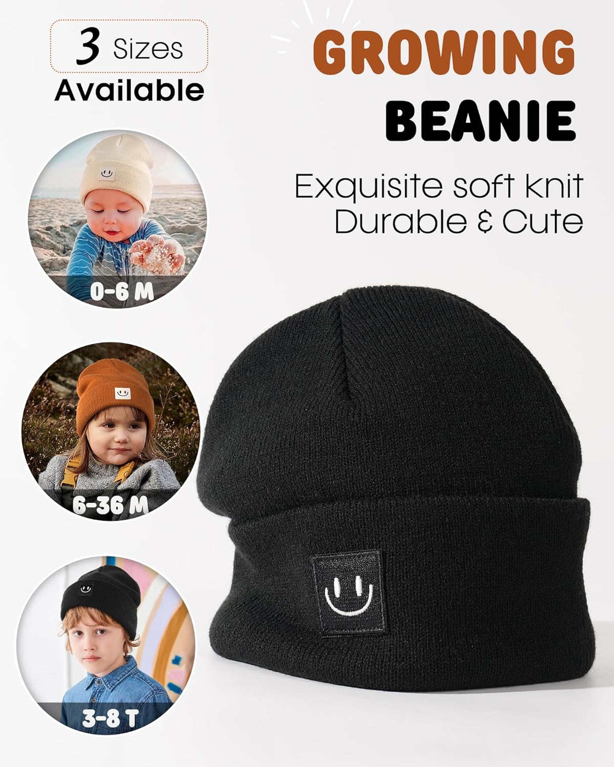 FURTALK Baby Beanie Knitted Hats Boys Girls Toddler Kids Winter Soft Warm Skull Cap - Image 5