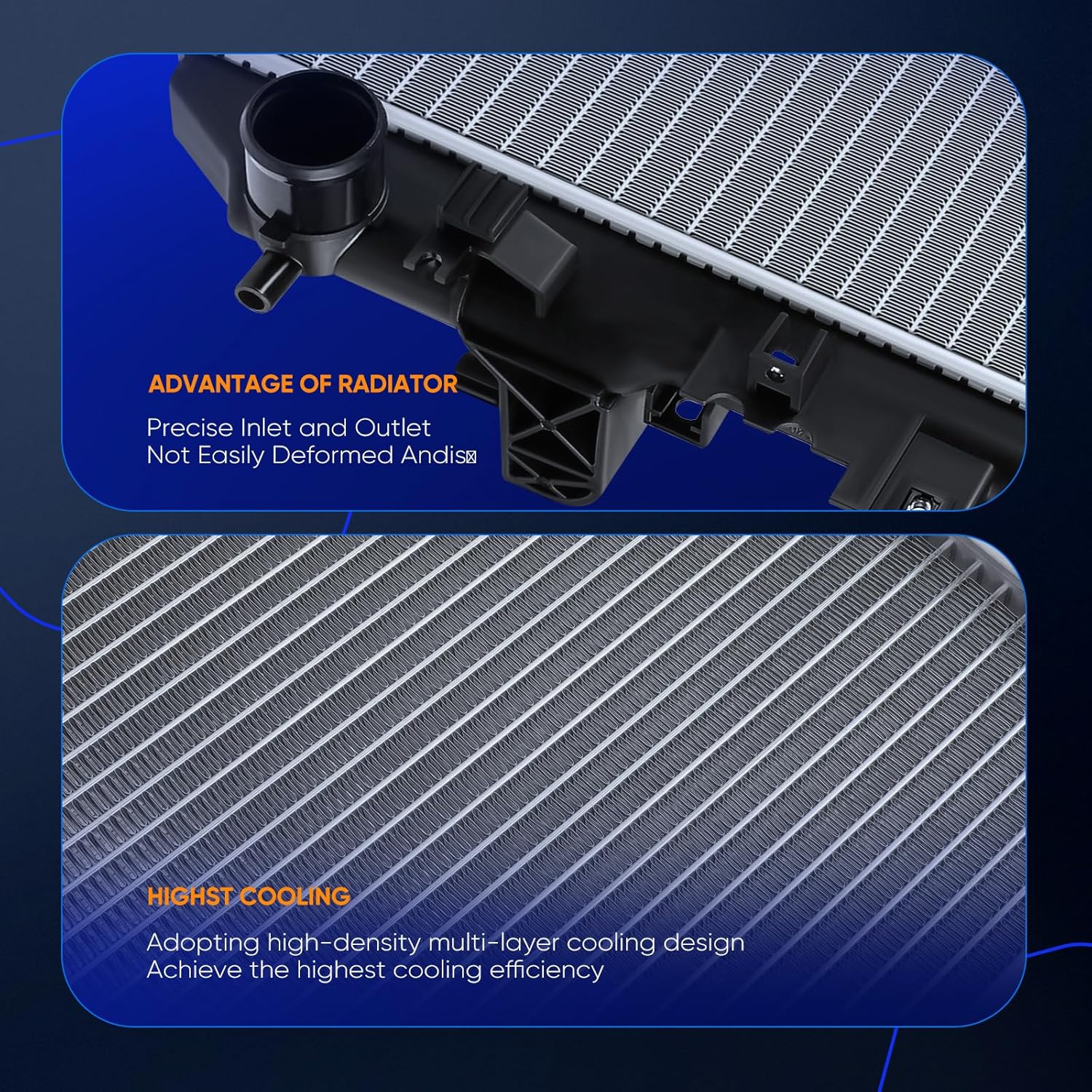 ECCPP 13129 Radiator for 2009-2010 for Ram 1500 3.7L 2009-2010 for Ram 1500 4.7L 2009-2010 for Ram 1500 5.7L 2013-2018 for Ram 1500 3.6L 2011-2013 for Ram 1500 3.7L Aluminum Radiators