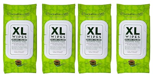 The Crème Shop Toallitas limpiadoras para quitar maquillaje XL con aloe vera y té verde, limpieza profunda, ingredientes nutritivos de tamaño extra