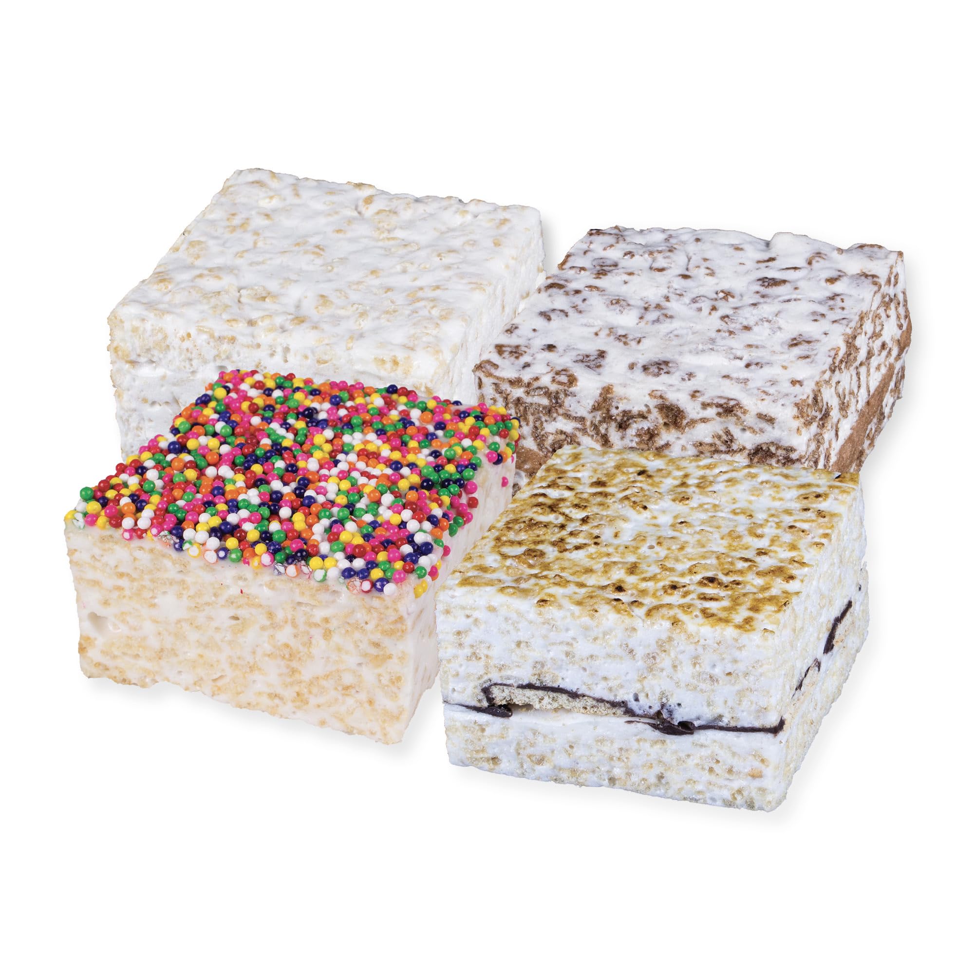 The Crispery Crispycakes – Jumbo Size Pack of 12 Individually Wrapped Assorted Flavor Gourmet Marshmallow Rice Crispycakes, always soft and gooey,