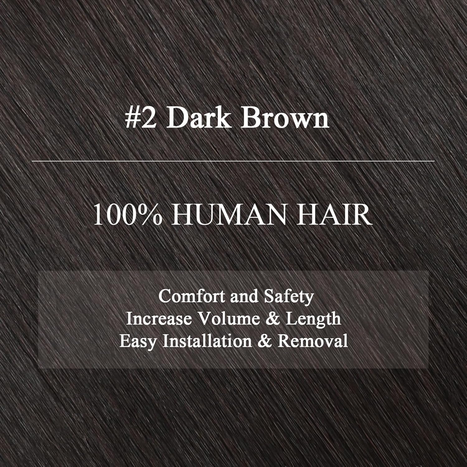 Clip in Hair Extensions Real Human Hair Dark Brown Hair Extensions Silky Straight Clip in Human Hair Extension Clip ins Remy Hair for Women 85g 7pcs 14 Inch