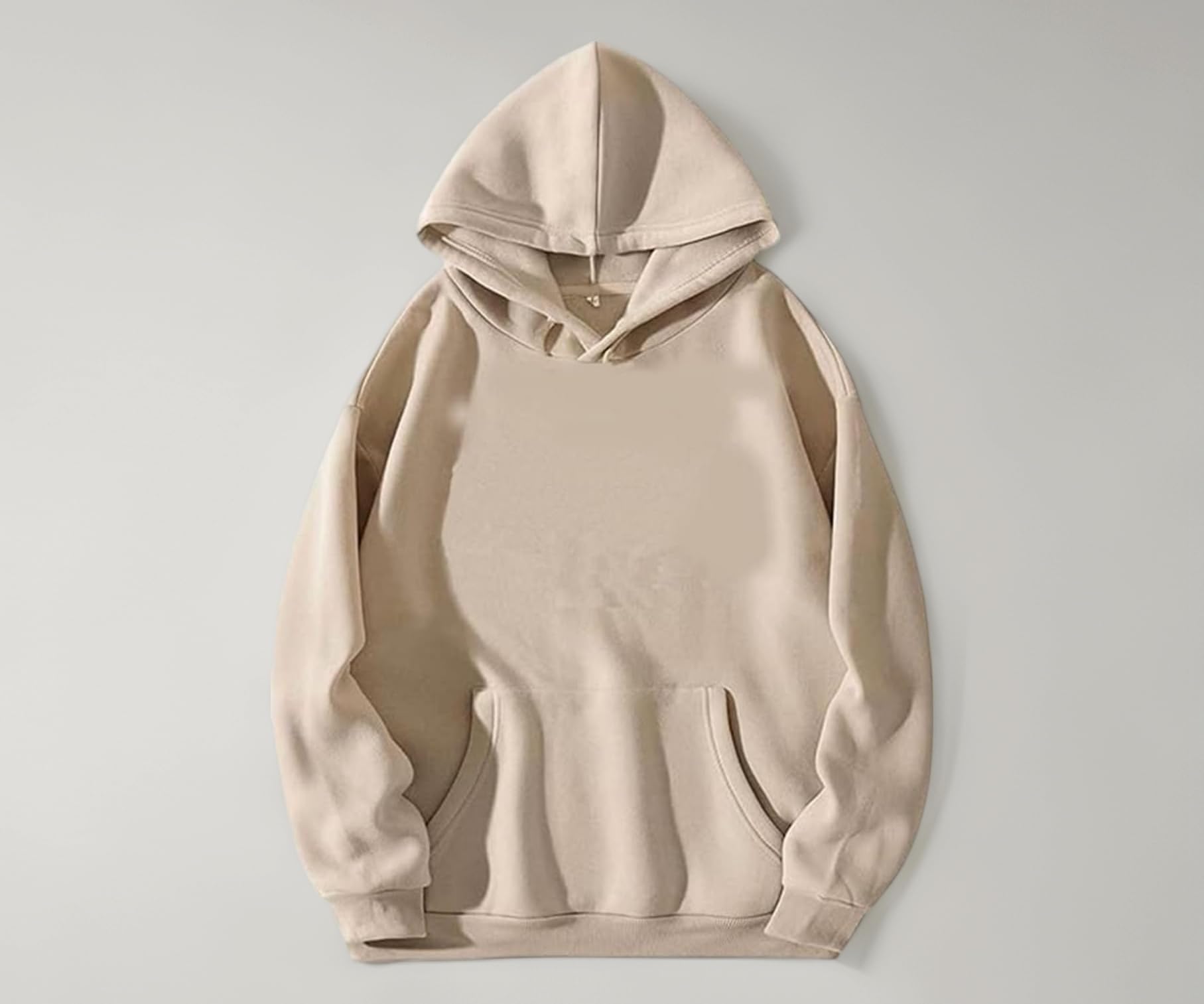 Black Men Hooded Sweatshirt Plain Hoodie for Men & Women