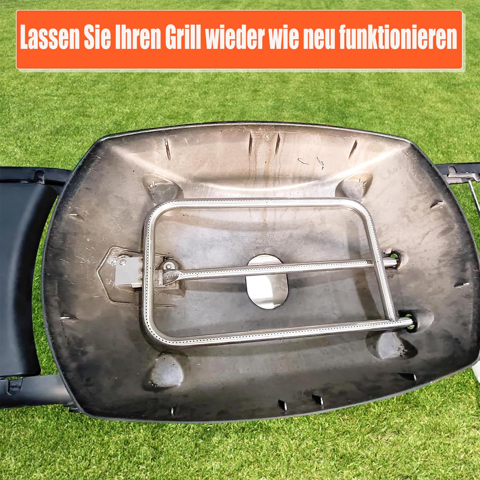 GFTIME 65032 Brenner Edelstahl für Weber Q300, Q320, Q3000, Q3200, 404341, 57060001, 586002 Gasgrill, Grill Brenner Ersatz für Weber 60036, 80385, 13122, 424001 426001
