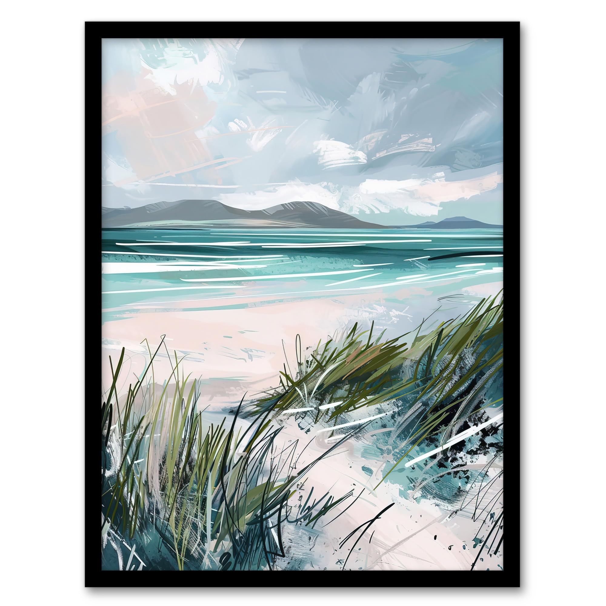 B&Q -  Path To Luskentyre Beach Isle Of Harris Scotland Wall Art PrintA4 Size