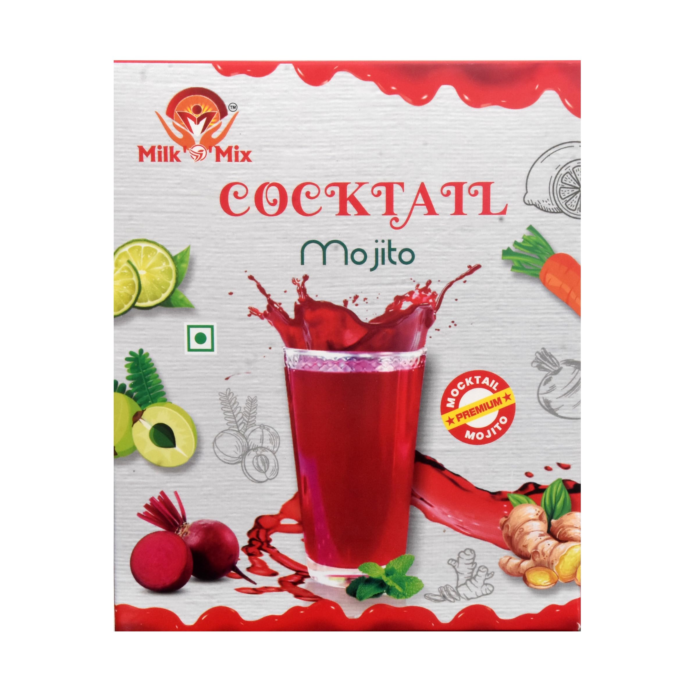Milk 'O' Mix Mojito Powder | Suitable For Mocktails, Cocktails, Party Juices, Beverages | Non Alcoholic | Summer Drink Mix (200g) (Coctail Mojito)-image-43