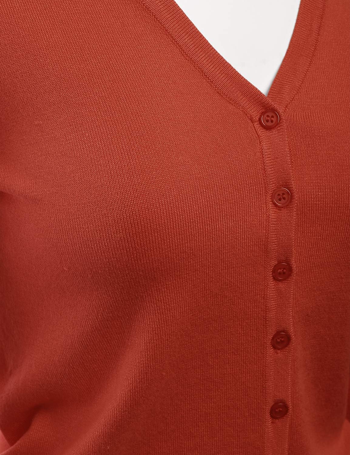 LALABEE Women's V-Neck Long Sleeve Button Down Sweater Cardigan Soft Knit(S-XXL) - Image 5