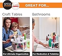 Vista 6 de Allstar Innovations Organizador de especias con dos niveles y soporte que ahorra espacio, mantiene todo ordenado y al alcance con mesas giratorias