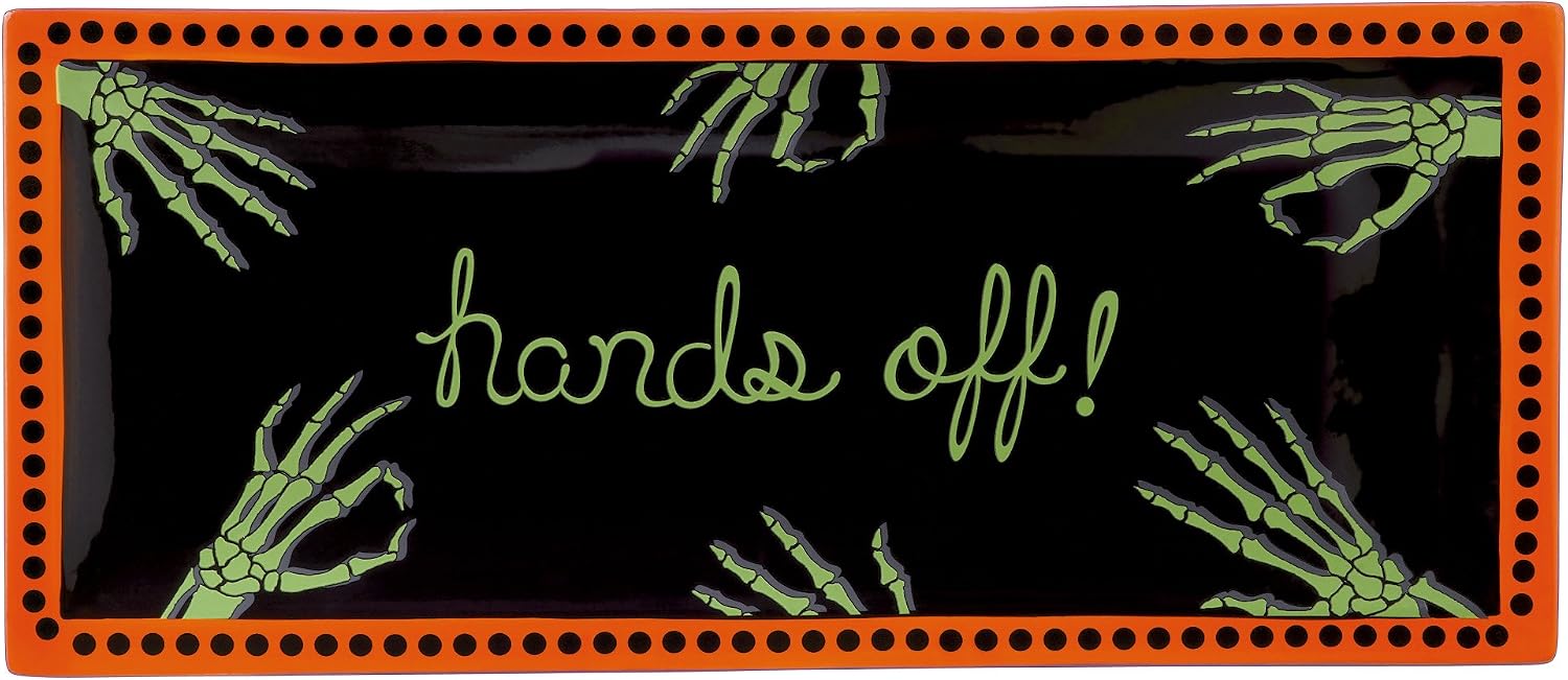 Grasslands Road 3Pack Ceramic "Hands Off!" Tray, 14Inch