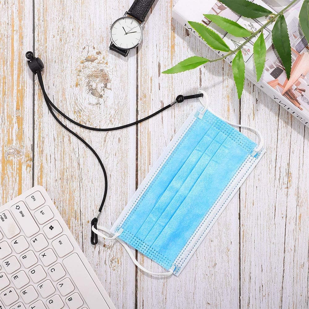 10 Pack Face Mask Lanyard Adjustable Length- Handy & Convenient Safety Mask Holder & Hanger - Comfortable Around The Neck Facemask Rest & Ear Saver - Easy On & Off by Specialist ID-10color