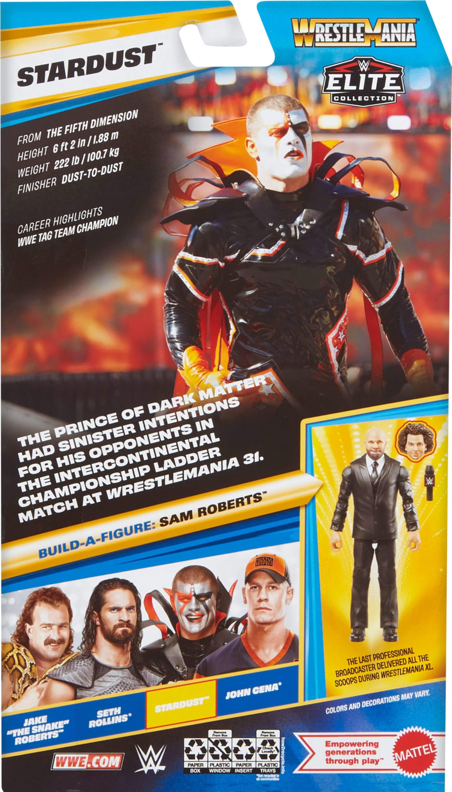 Mattel WWE Elite Collection Wrestlemania Stardust, Figura de