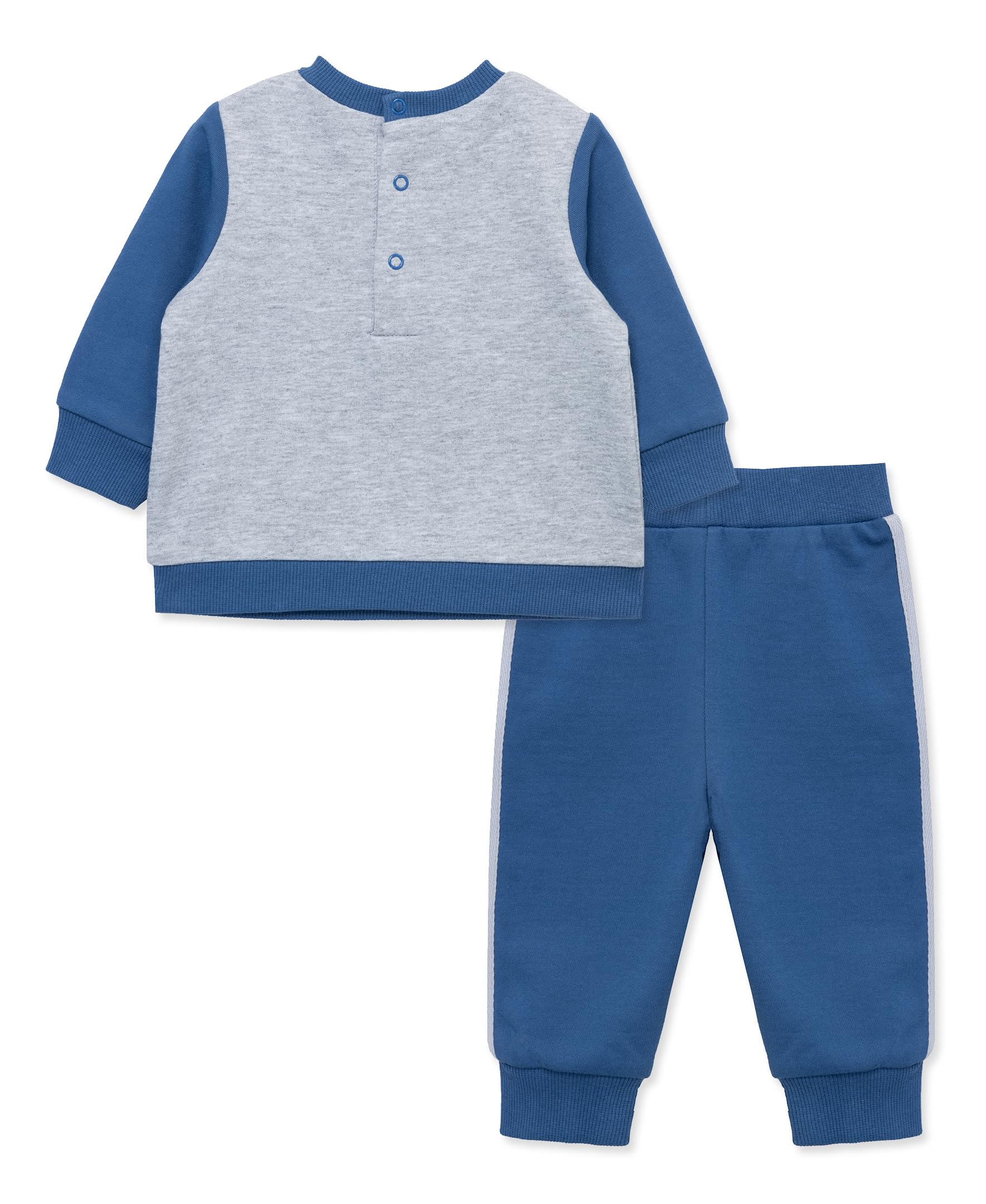 Little Me Clothes for Baby Boys' Truck Active Set, Dutch Blue, 3 Months