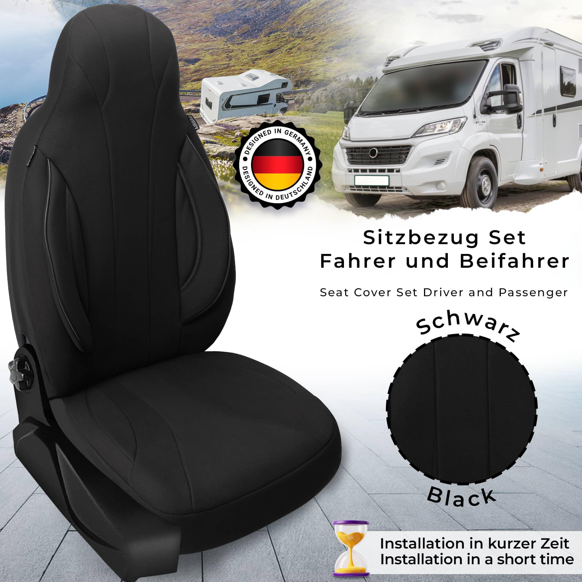 BREMER SITZBEZÜGE Wohnmobil Schonbezüge für Mobilvetta Admiral (WPL403)