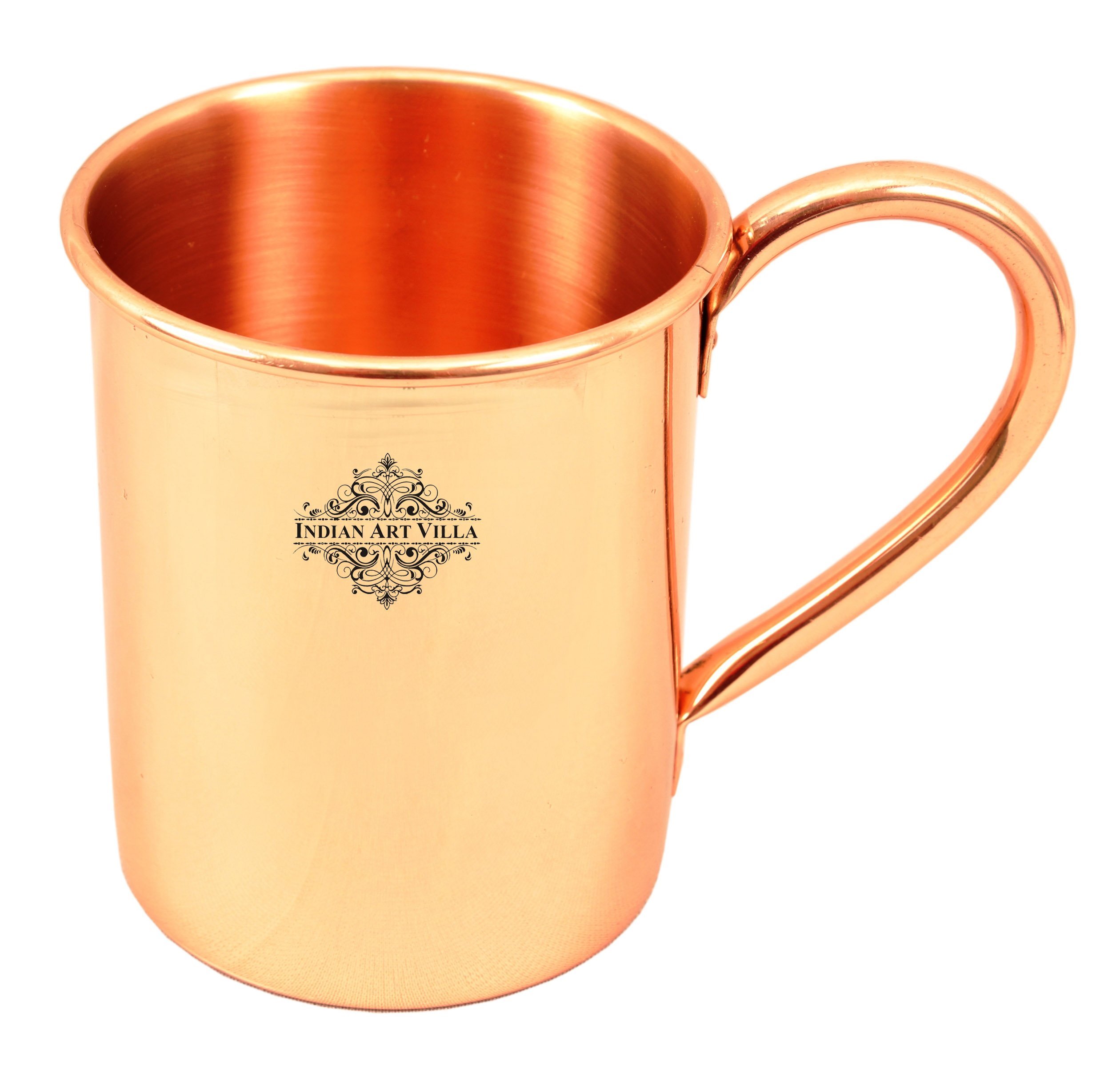 Plain Design Copper Moscow Mule Beer Mug Cup, Serving Beer Wine Cocktail, Barware, 400 ML