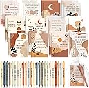 24 Set/48 Pcs Positive Affirmation Gift Set Gratitude Notebooks with Pens Small Bags Motivational Encouragement Notepads Daily Affirmations Journal for Women Stress Relief Self Care (Rainbow)