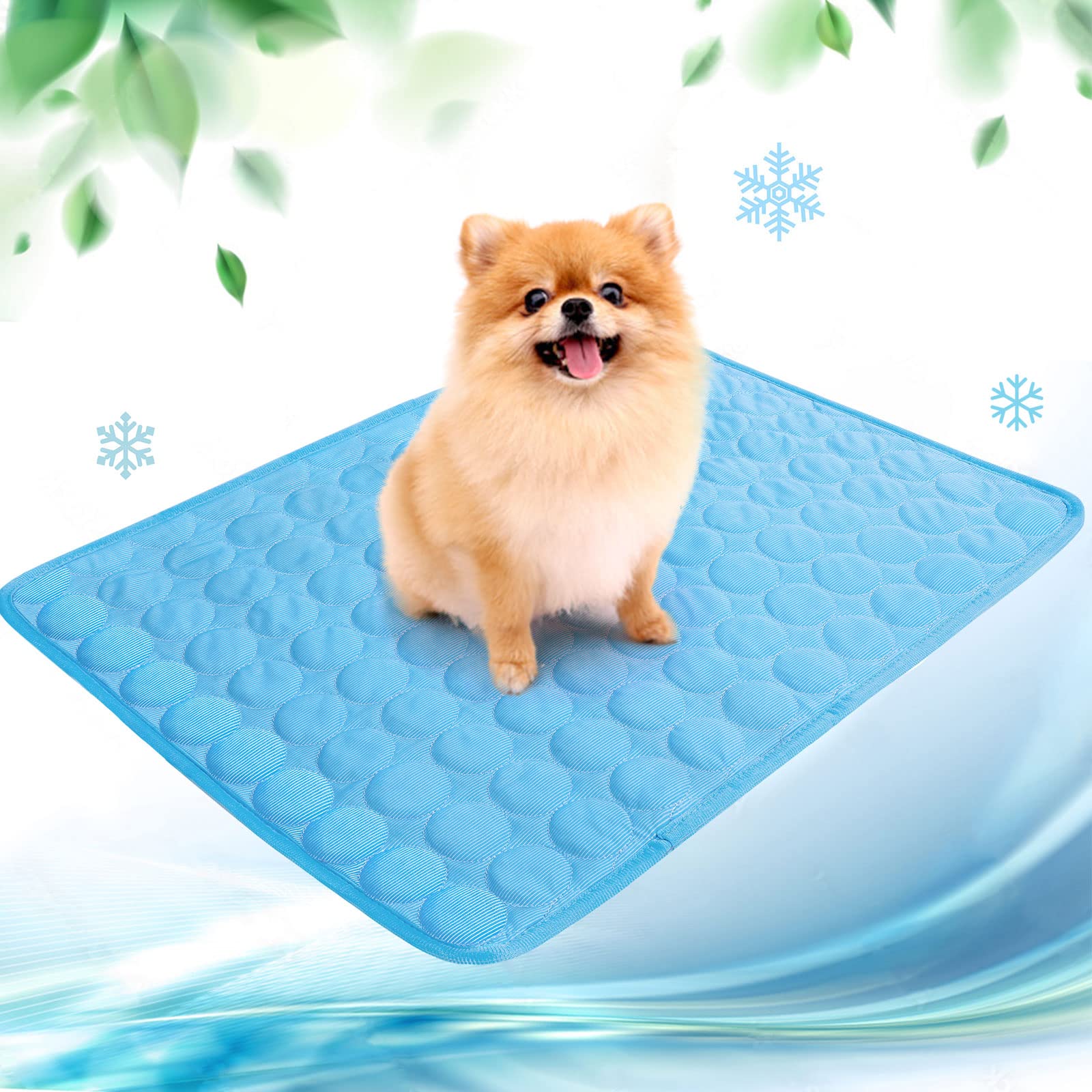 NIBESSER Dog Cooling Mat Cooling Pad for Dog Cats Kennel Ice Silk Portable Washable Summer Pet Self Cooling Bed Blanket Crate Sleep Mat