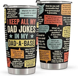 Funny Gift For Dad - Stainless Steel Tumbler 20oz - Dad Joke Gifts - Father Gift From Daughter, Son, Wife for Birthday, Fathers Day - Christmas Gifts For Men, Uncle, Brother