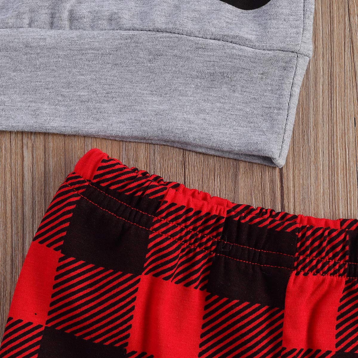 Sudadera de algodón a cuadros de manga larga para bebé, niño y niña, conjunto de dos piezas, ropa de otoño e invierno