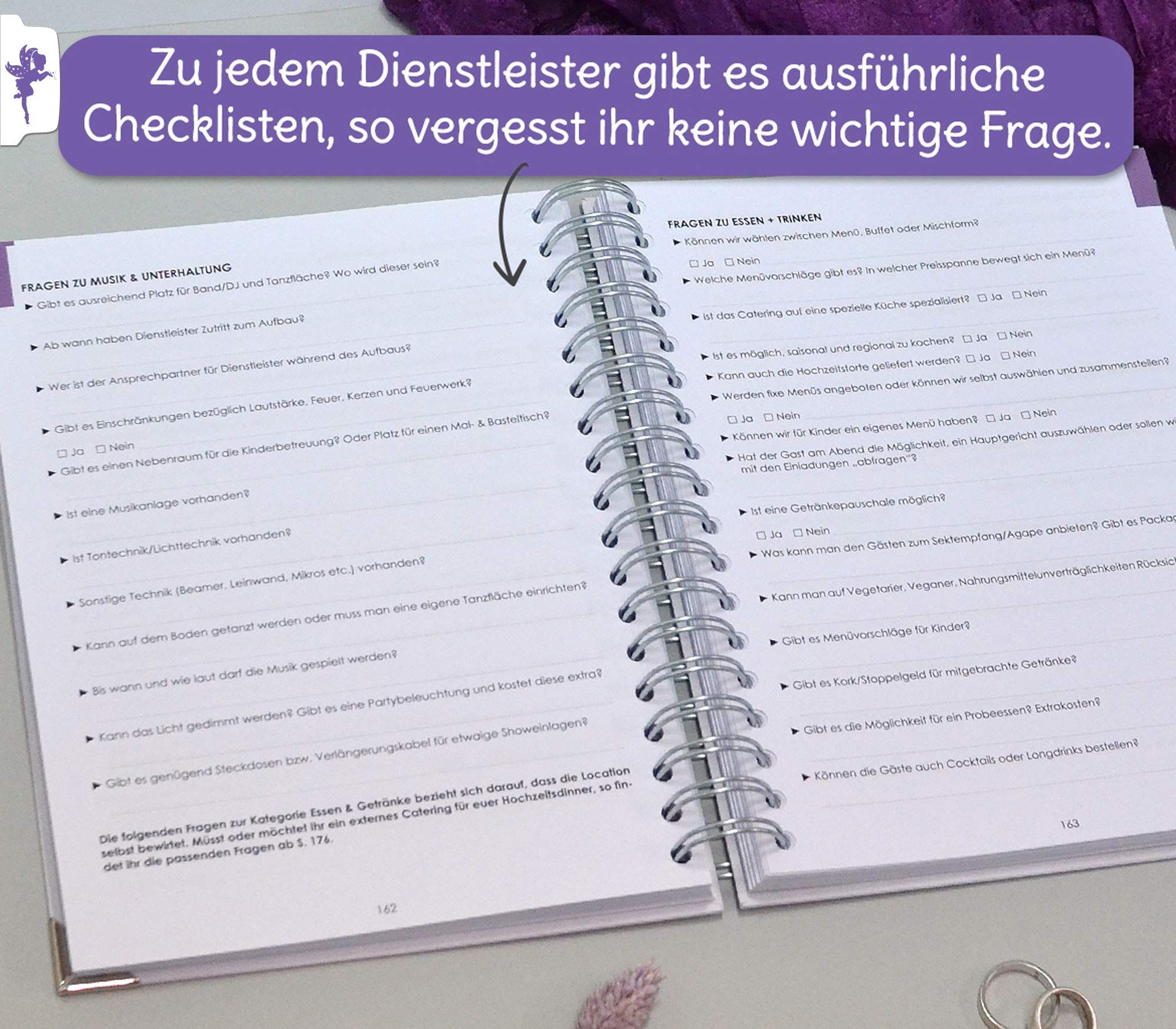 FEENSTAUB Hochzeit planen mit perfekten Hochzeitsplaner Buch 326 Seiten, personalisierbar, inkl. Online Listen, Hochzeitsplanung, Verlobungsgeschenk für beide, Hochzeitsplaner deutsch Rosen