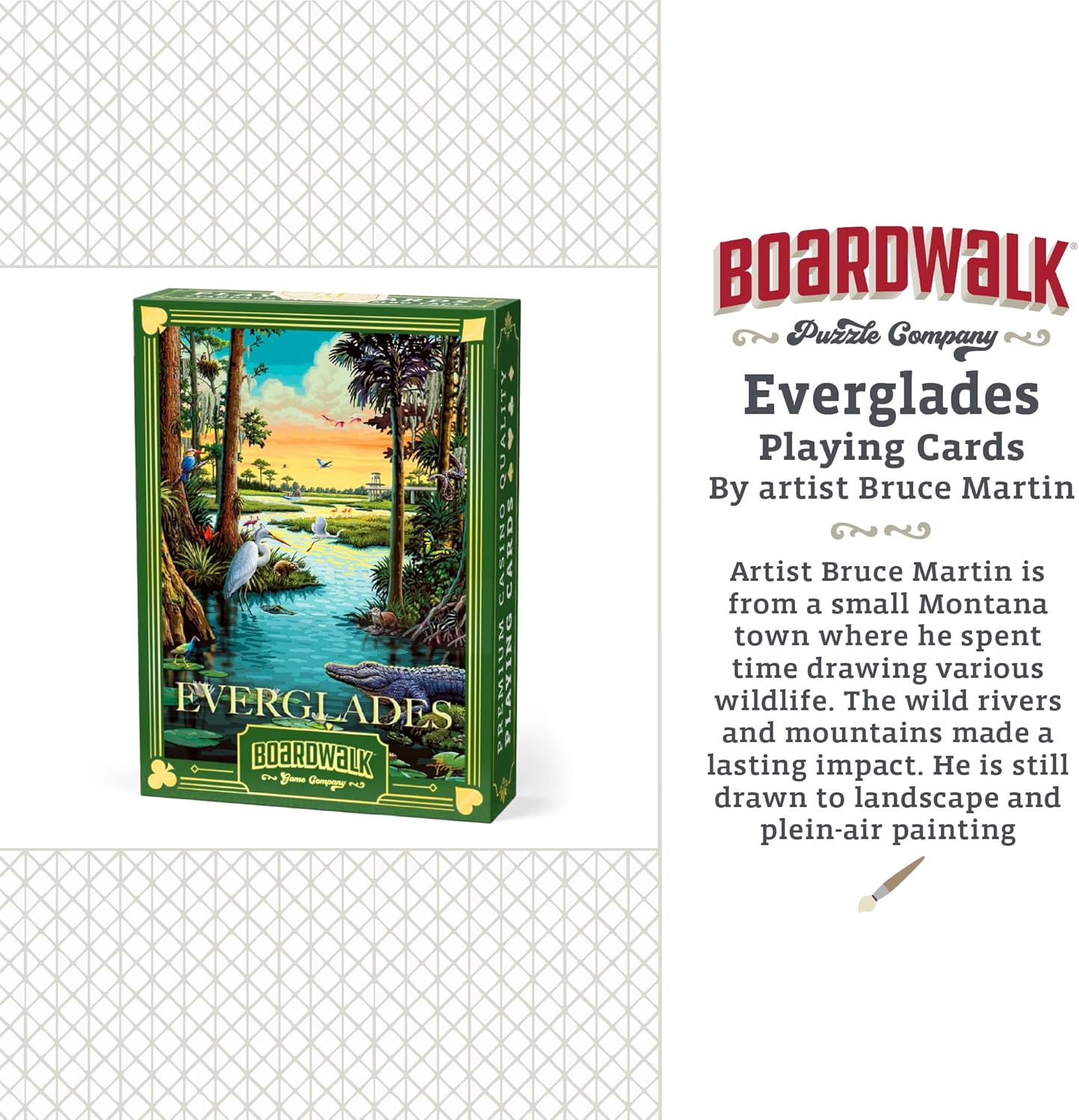Boardwalk Puzzles Everglades, Featherlight Unique Playing Cards, Fun Themed Deck for Home and Travel