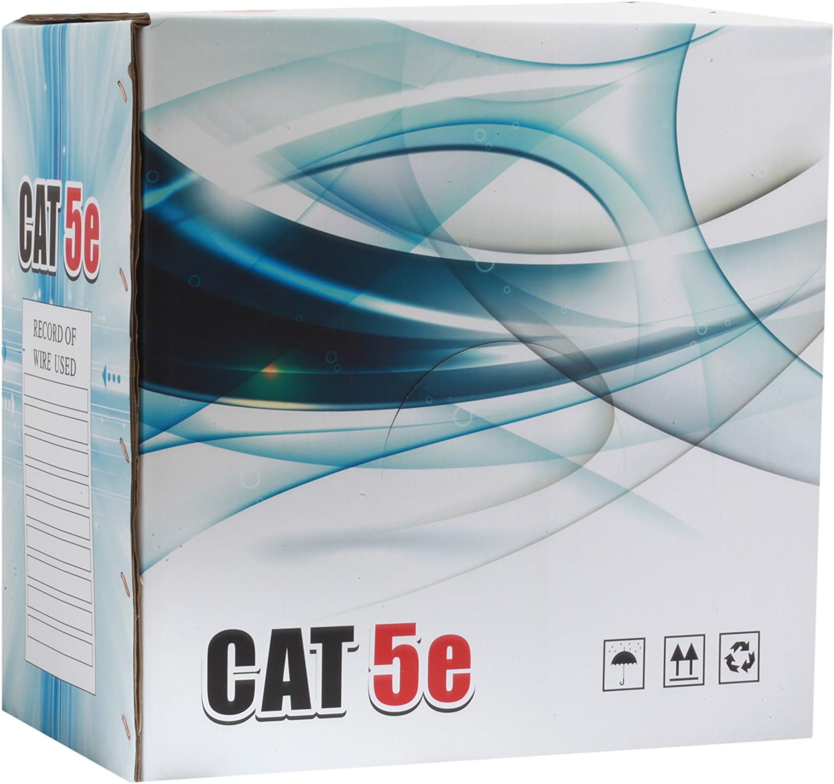 Cat5e Ethernet Cable 1000ft UTP BARE COPPER Bulk Pull Box (BLUE) - WireShopper