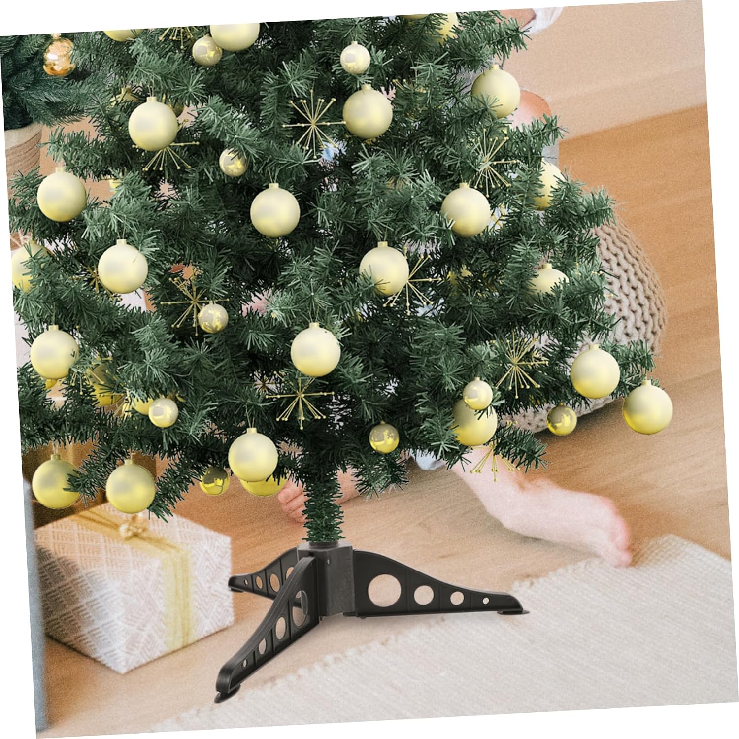 Xmas Tree Base Stand Removable Christmas Tree Support Stable Design Easy to Install Holiday Decoration Accessory