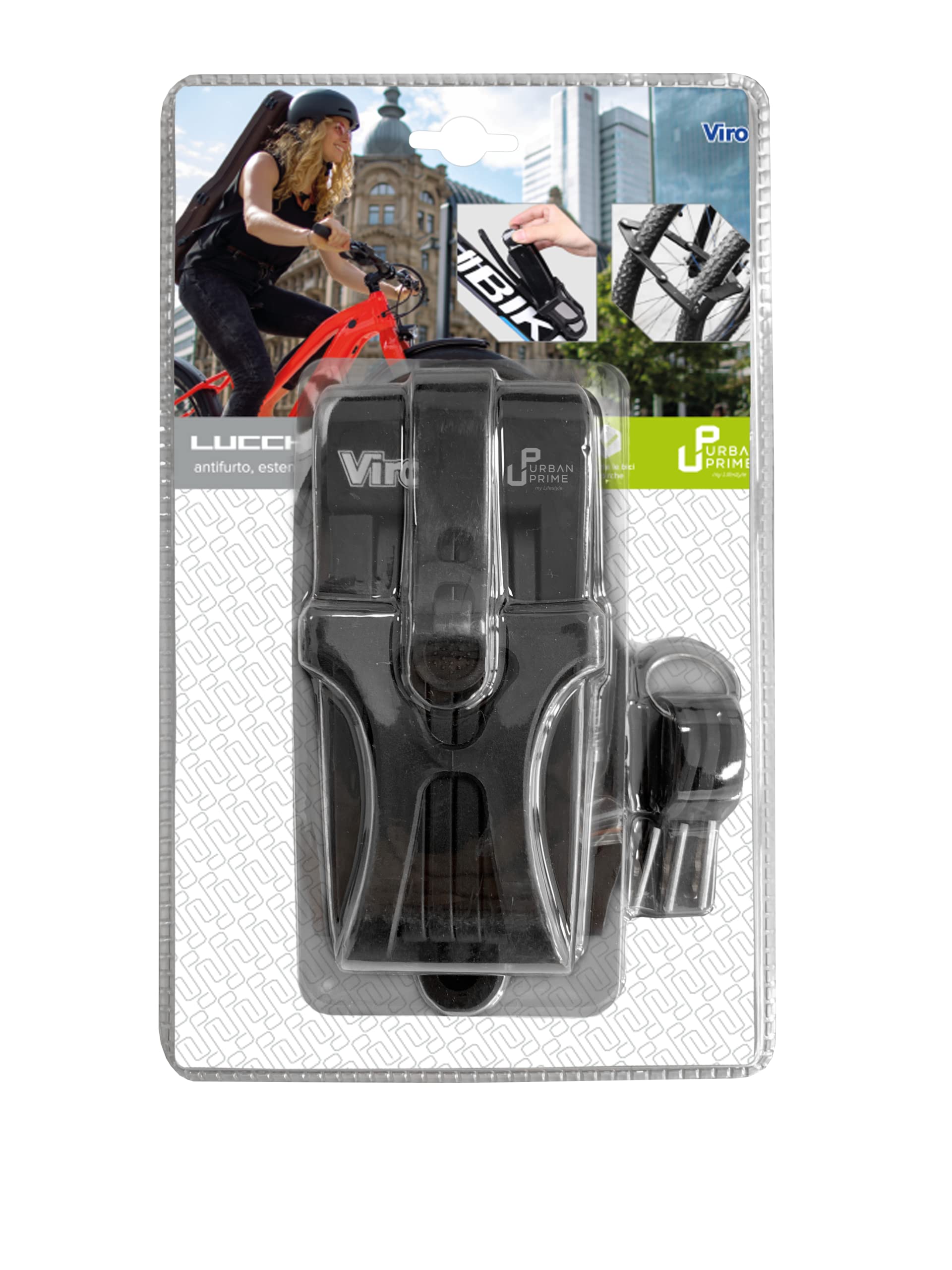 Lucchetto pieghevole, Compatto, Bici, Monopattini elettrici, Resistente, Nero